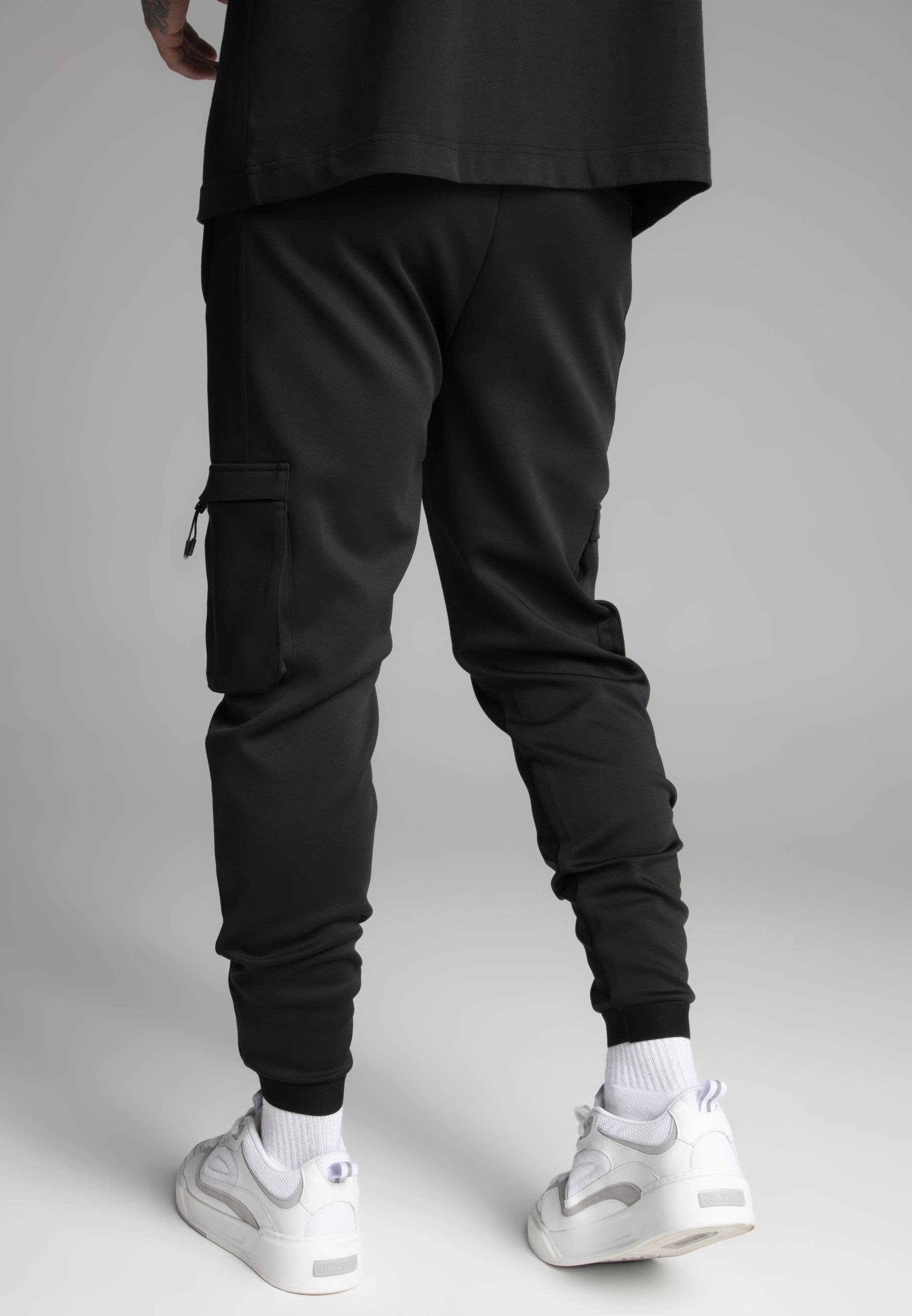 Joggers Cargo in nero Pantaloni SikSilk