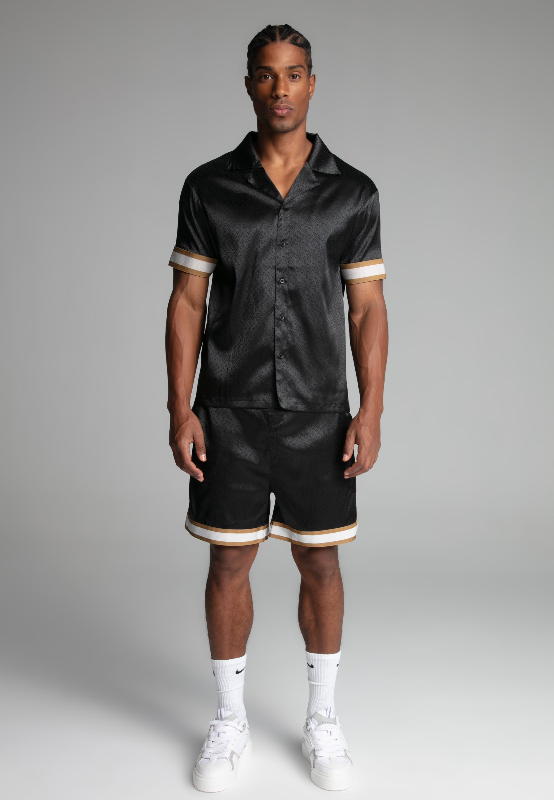 Camicia Resort in Nero Camicie SikSilk