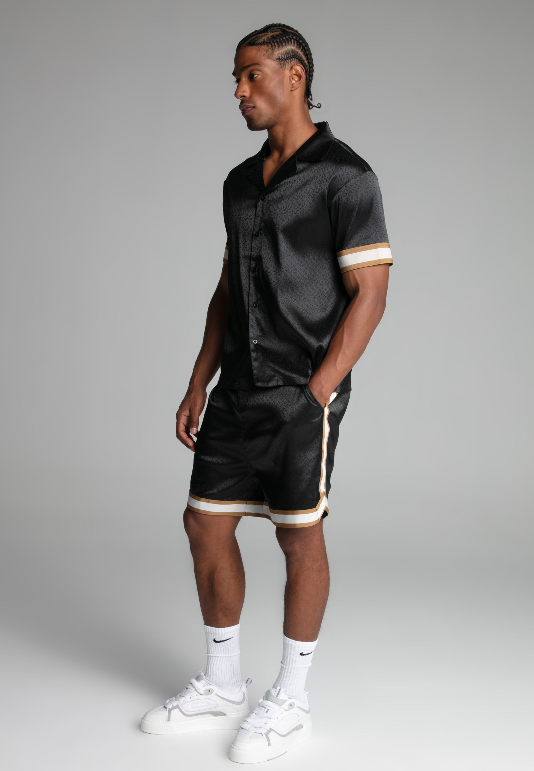 Camicia Resort in Nero Camicie SikSilk