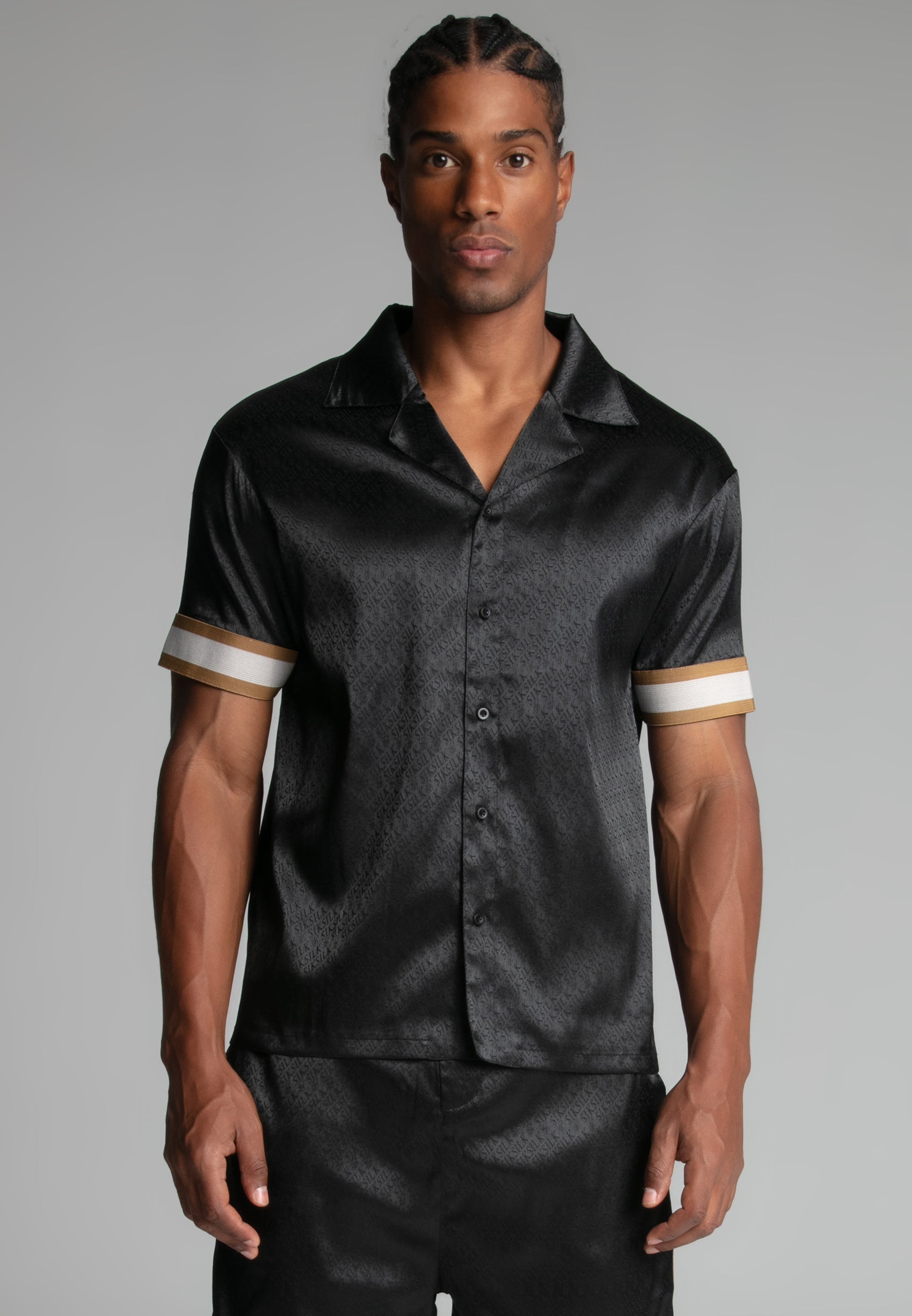 Camicia Resort in Nero Camicie SikSilk