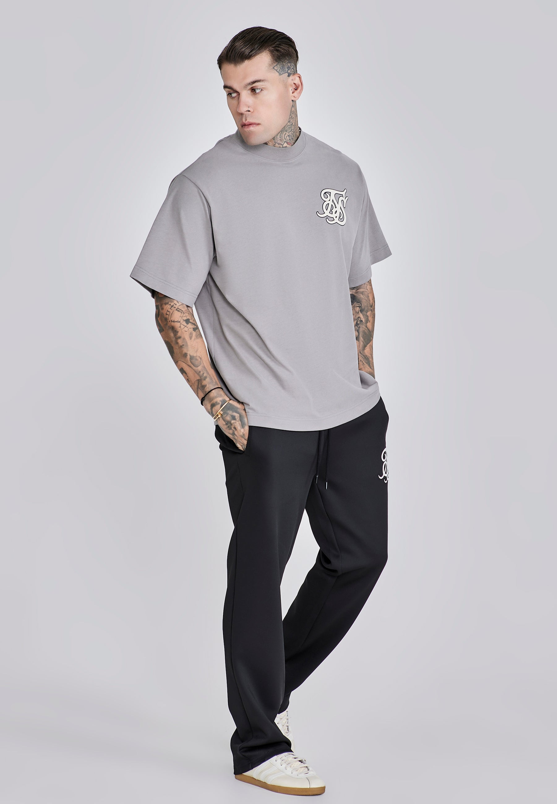 Maglietta oversize in grigio Magliette SikSilk