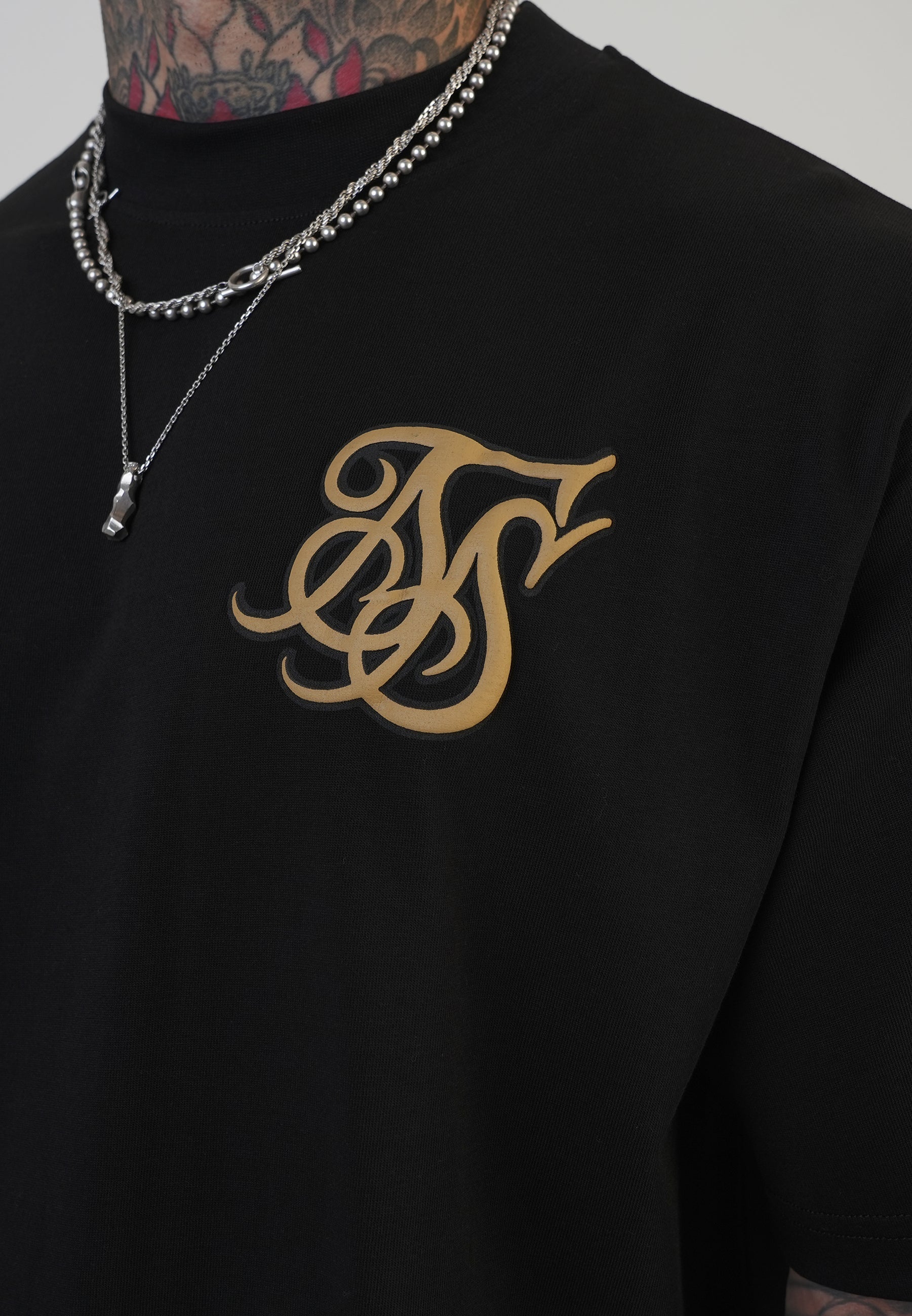 Maglietta con logo in nero Magliette SikSilk