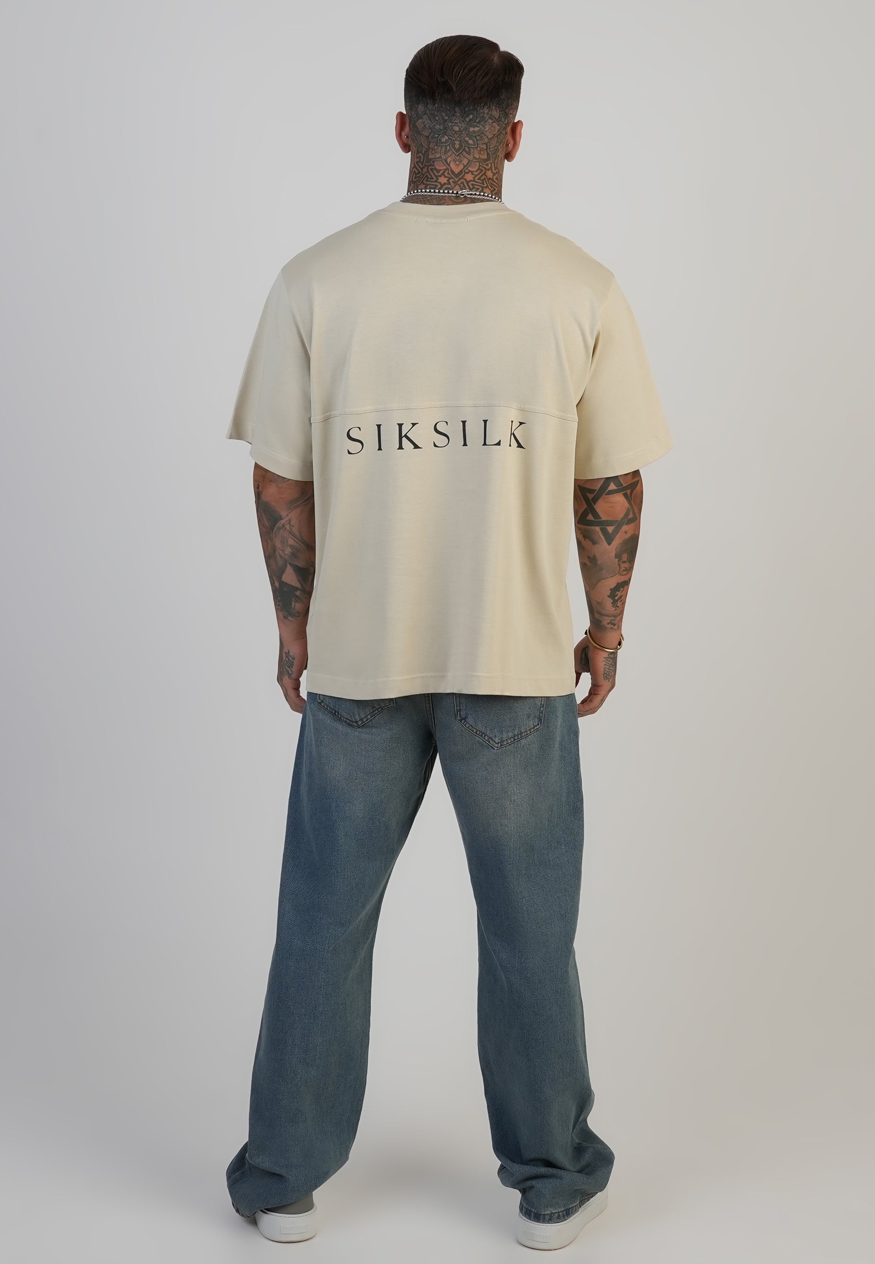 Maglietta grafica in ecru T-shirt SikSilk