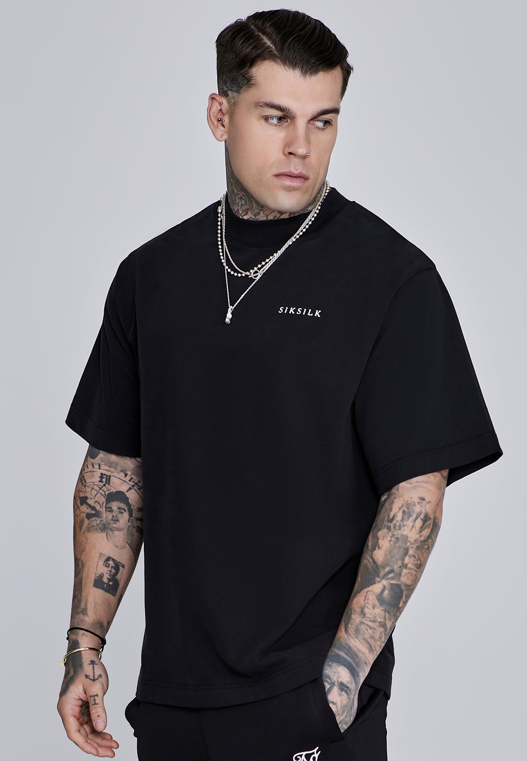 Maglietta grafica in nero Magliette SikSilk