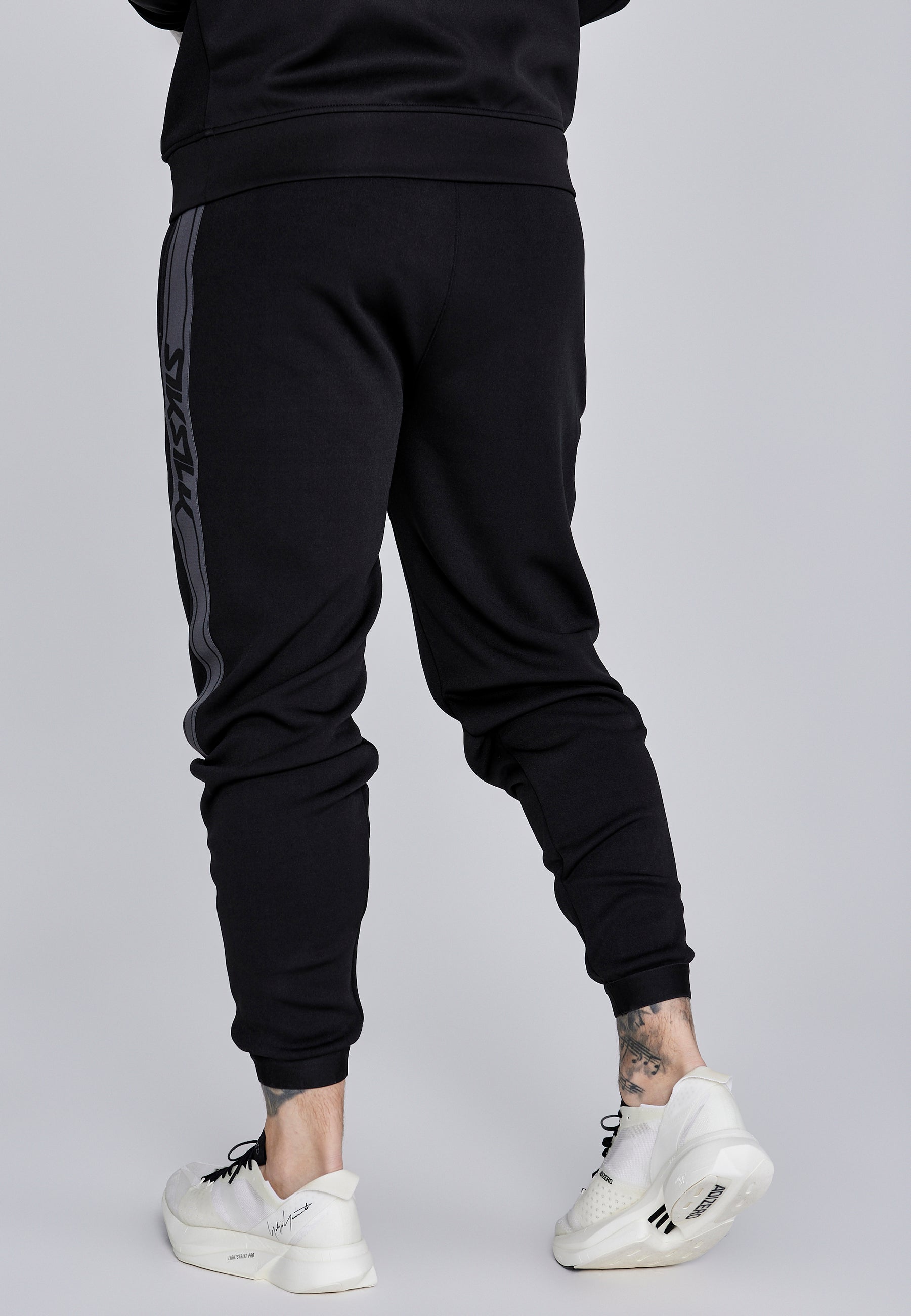 Joggers muscolosi in nero Pantaloni SikSilk