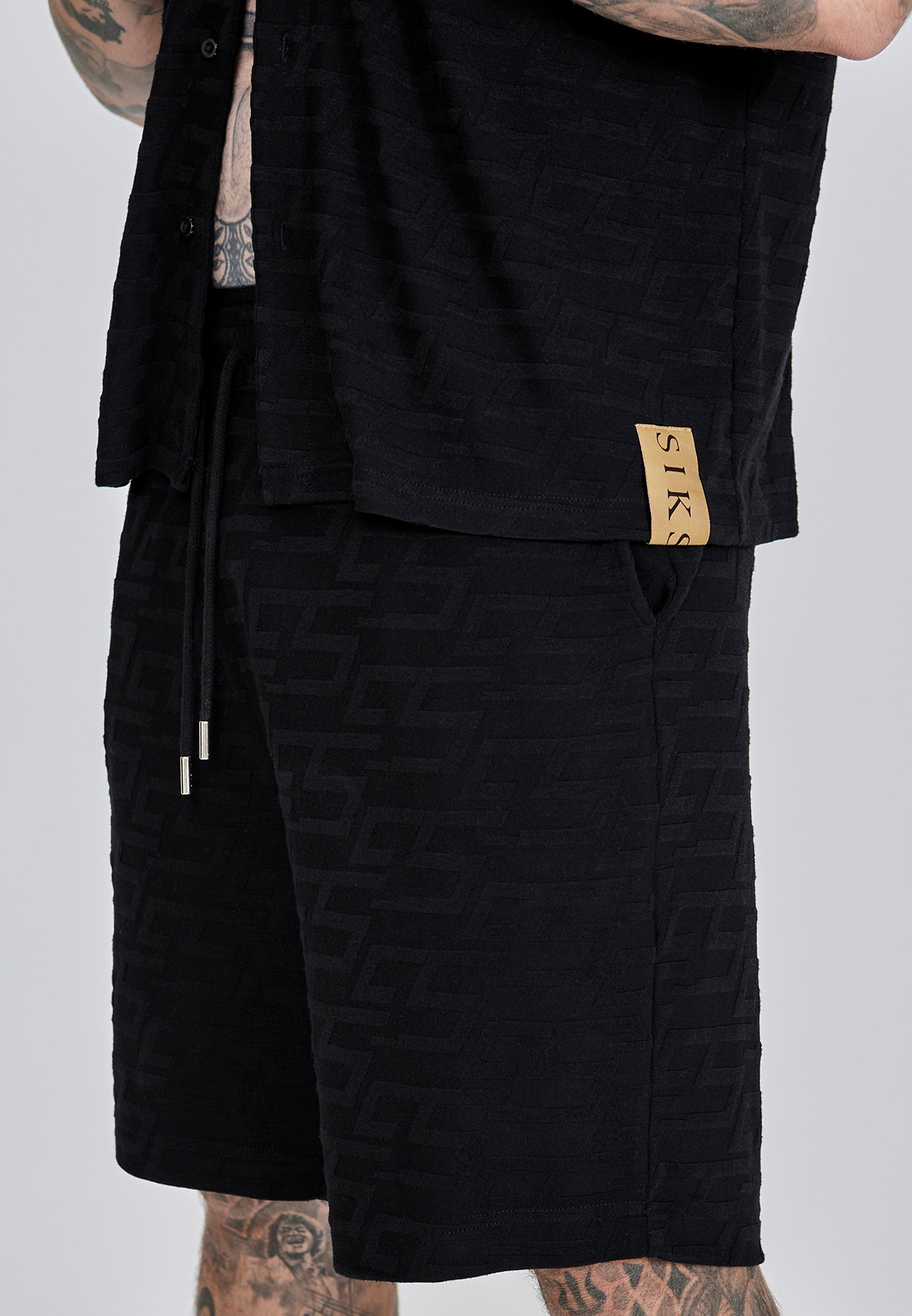 Camicia in spugna in nero Camicie SikSilk