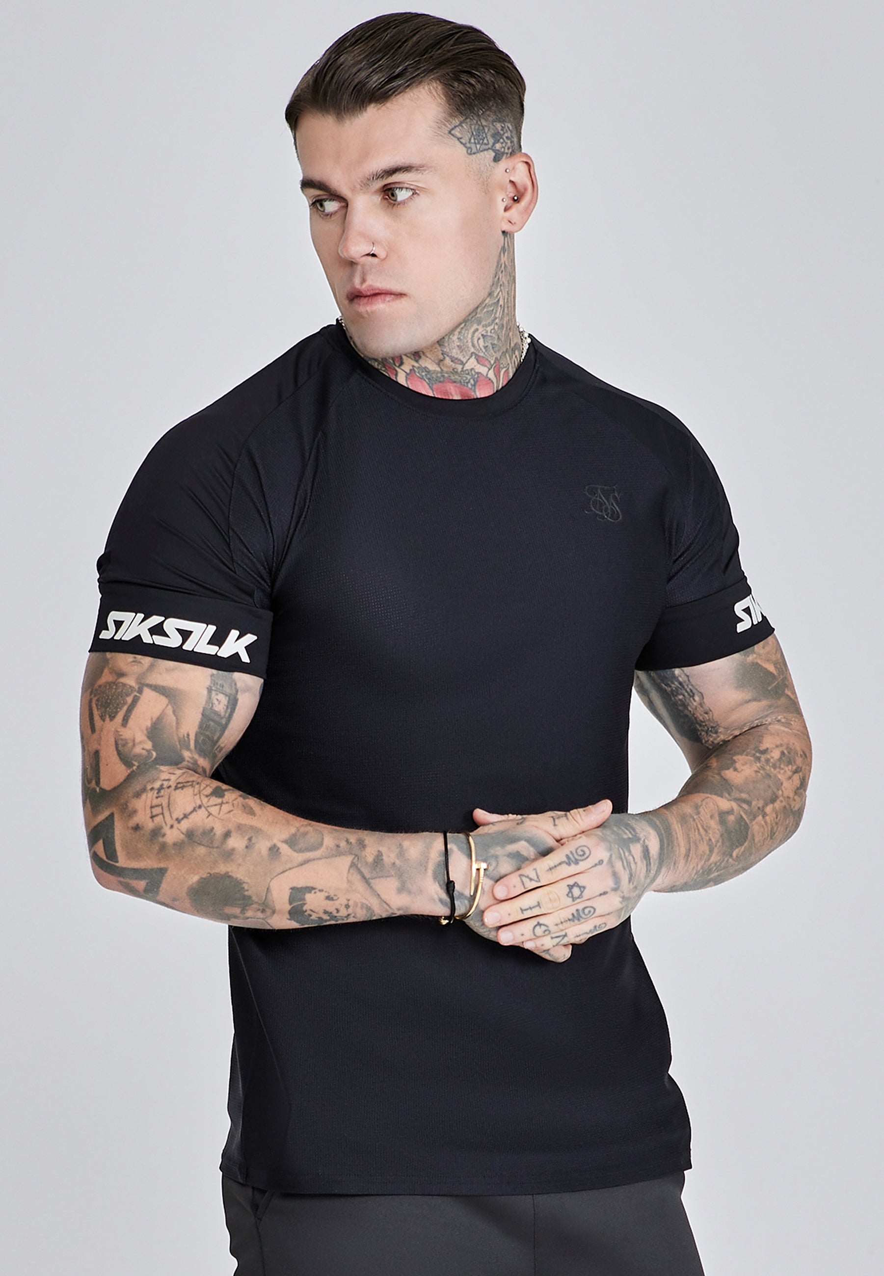 Maglietta Active Tech in nero Magliette SikSilk