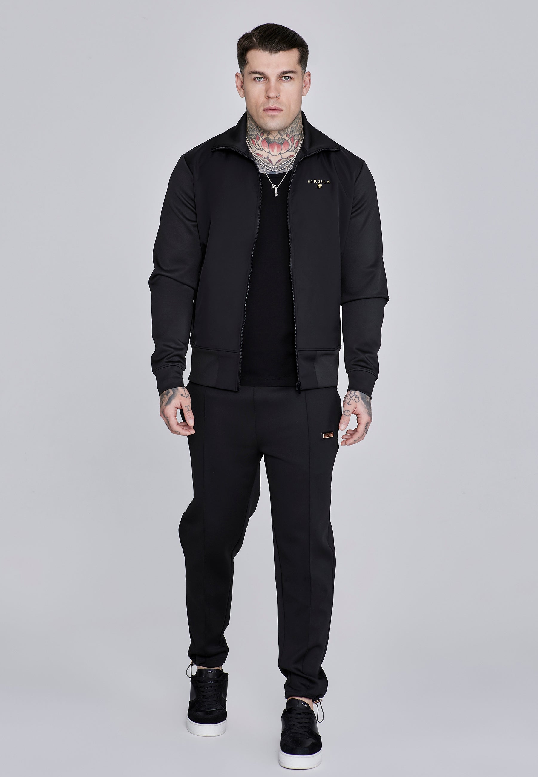 Joggers eleganti in pantaloni neri SikSilk
