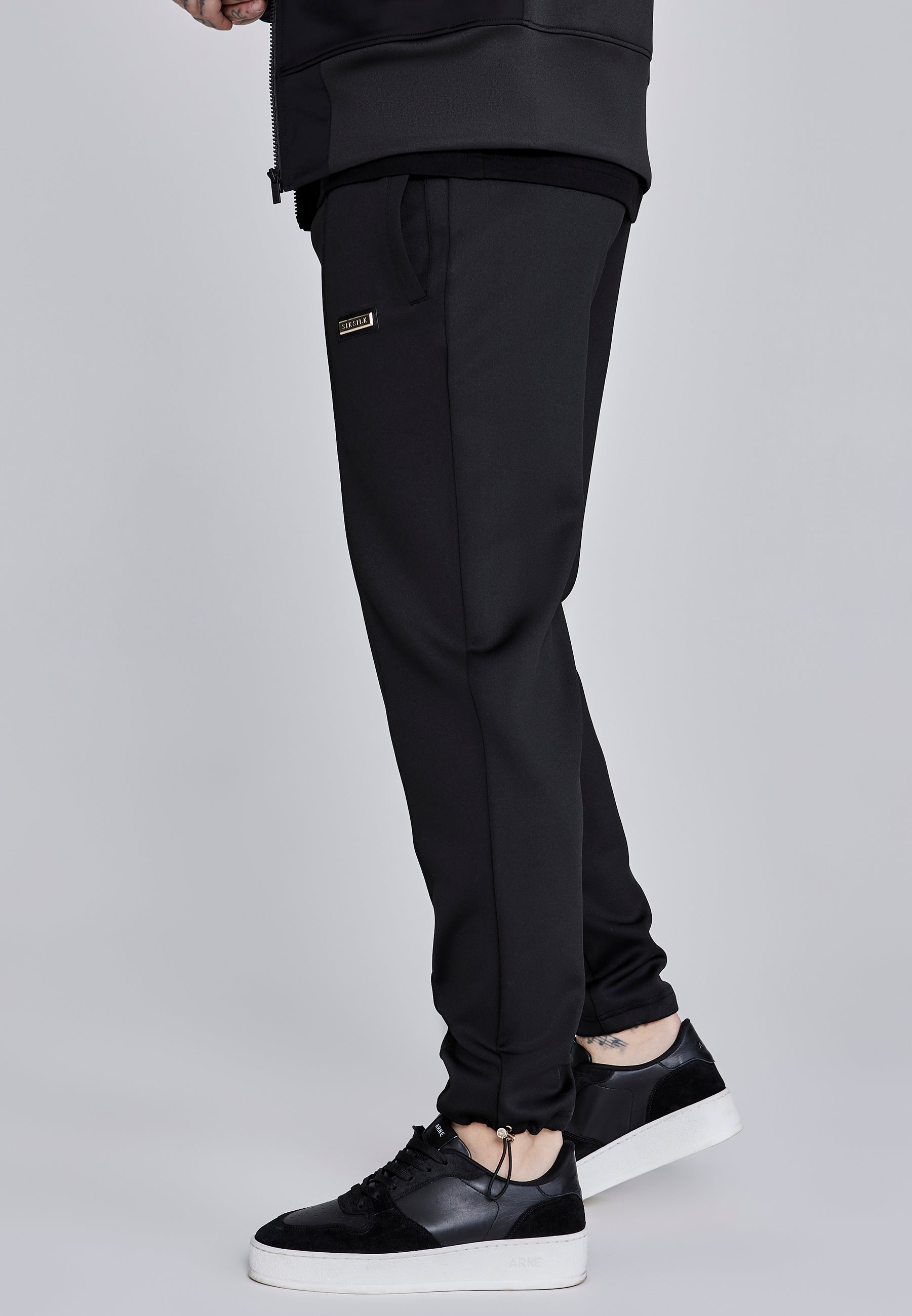 Joggers eleganti in pantaloni neri SikSilk