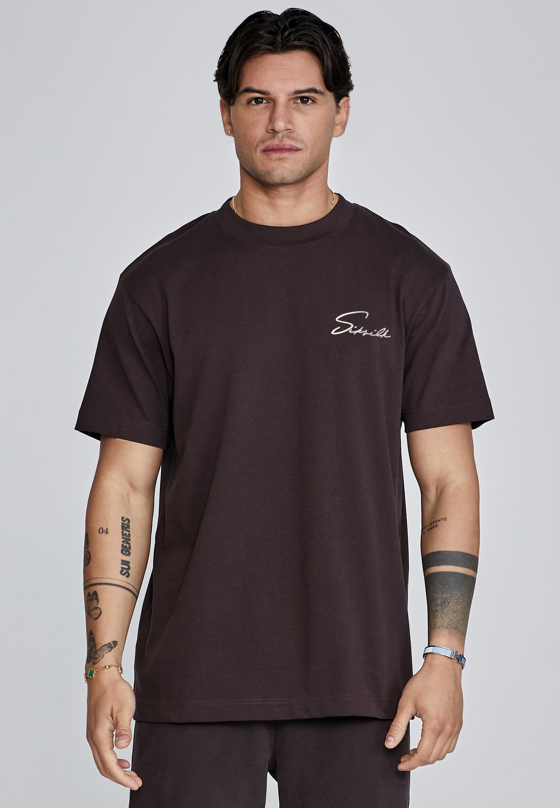 Maglietta Signature in marrone Magliette SikSilk