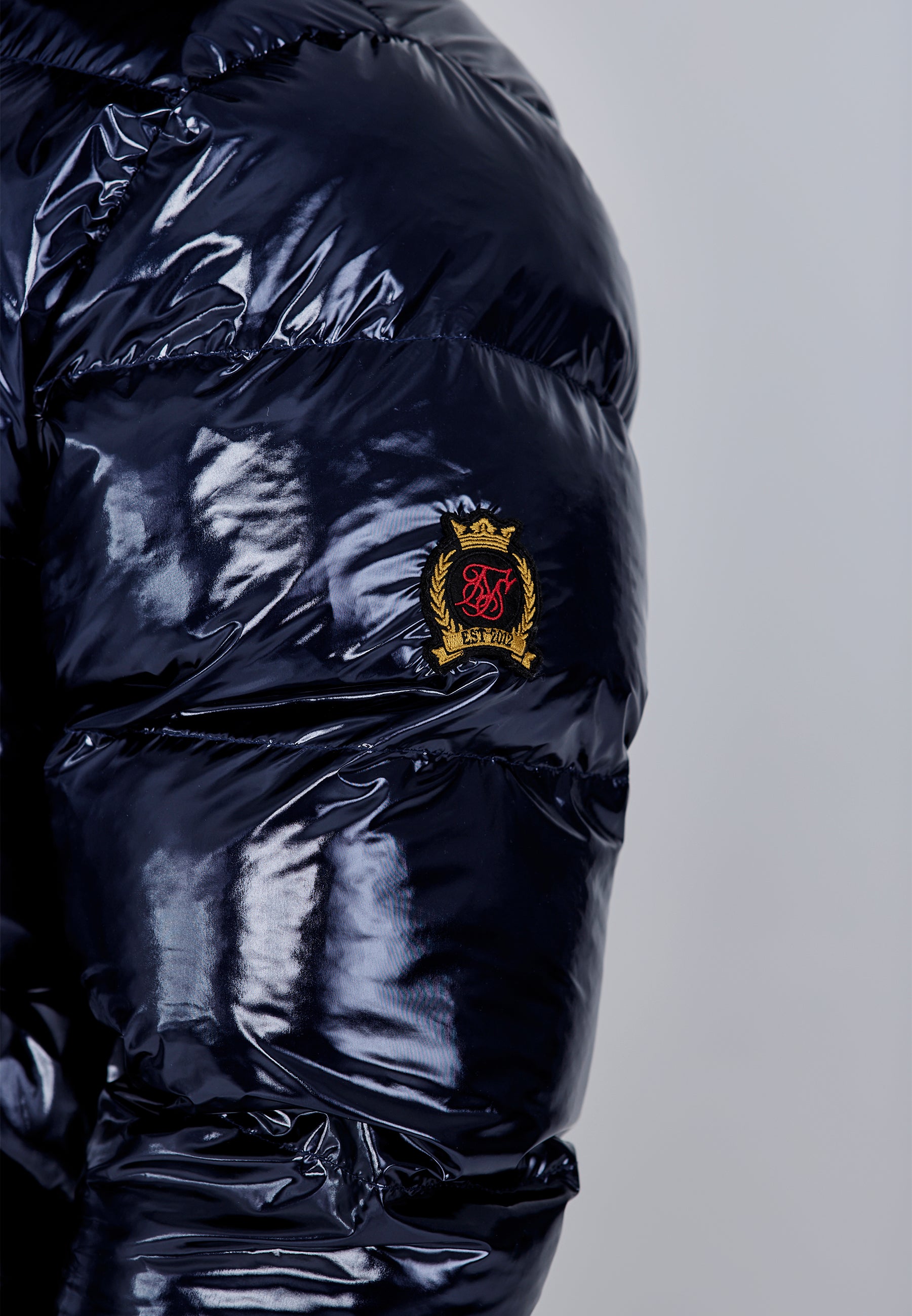 Giacca Puffer High Shine in Dark Navy Giacche SikSilk