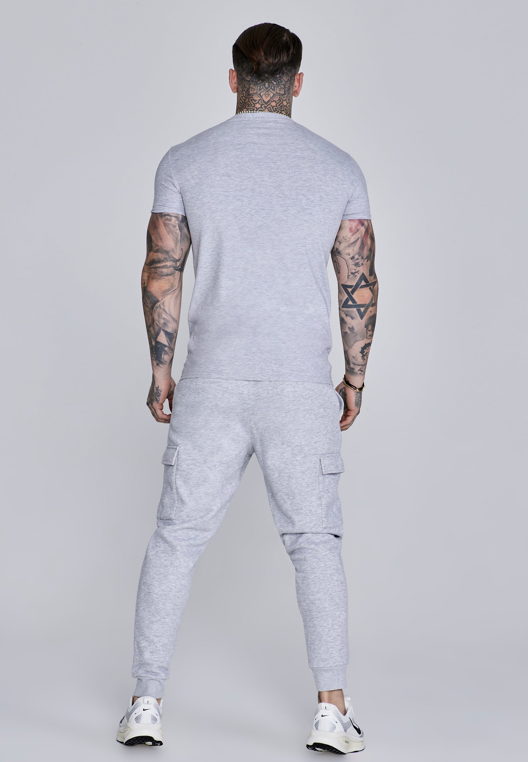 Joggers Cargo Essentials in Grigio Marl Pantaloni SikSilk