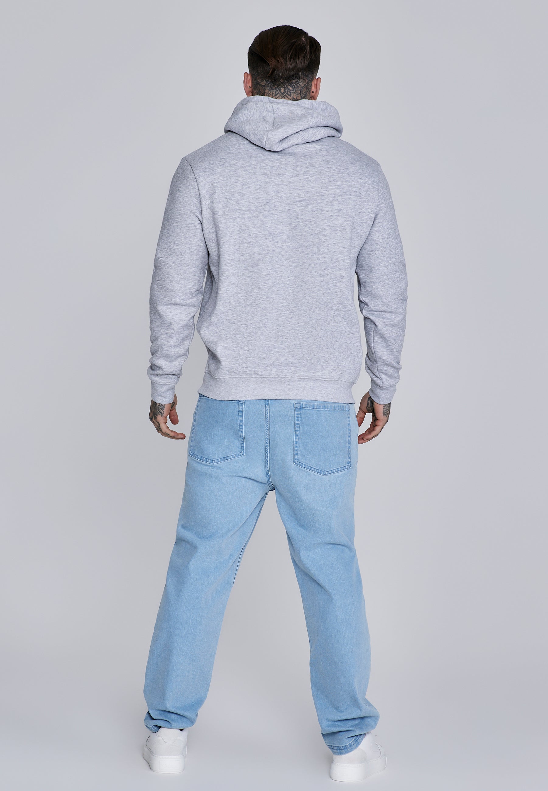 Felpa con cappuccio Essentials in marna grigia SikSilk