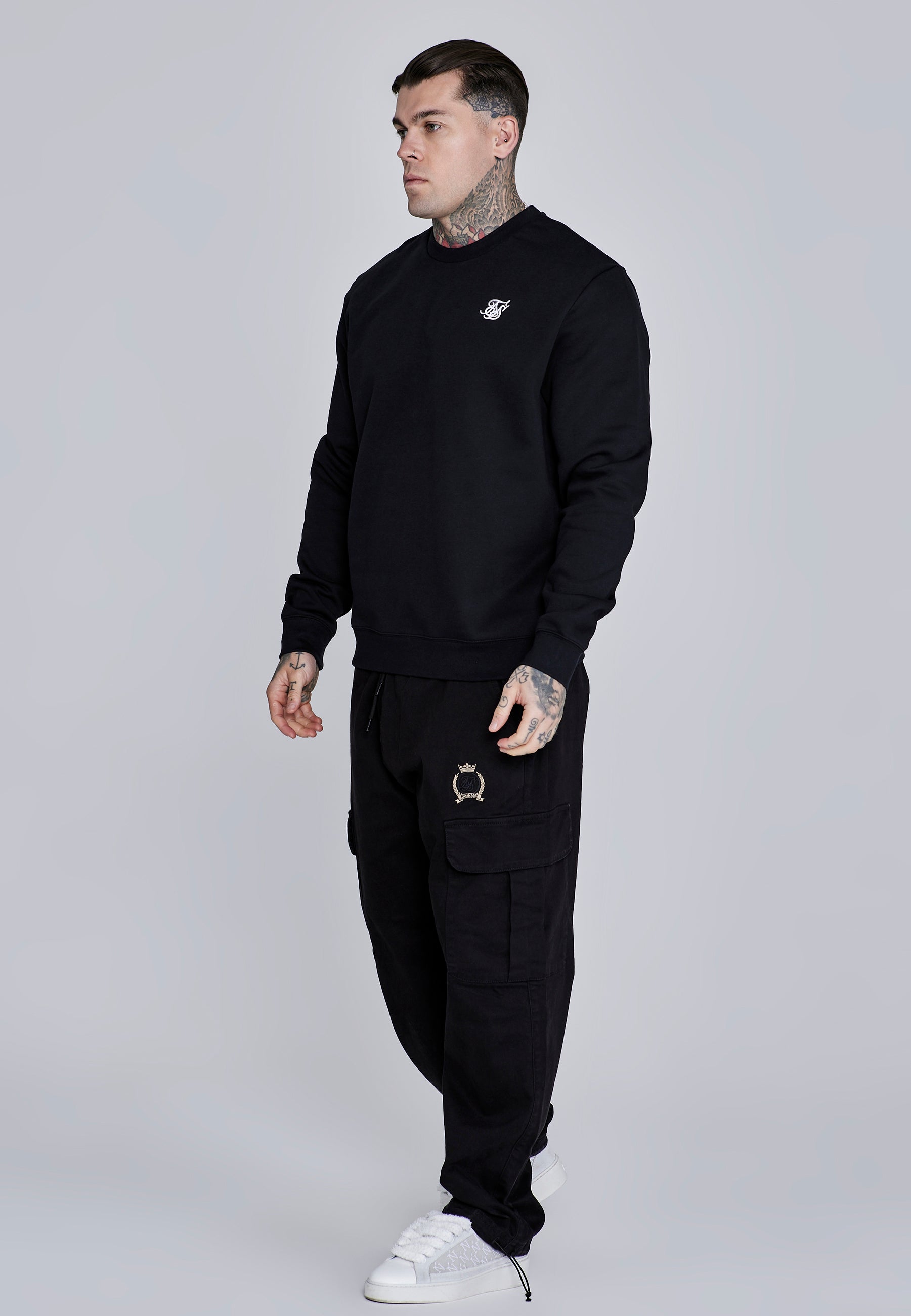 Maglione Essentials in nero Felpe SikSilk