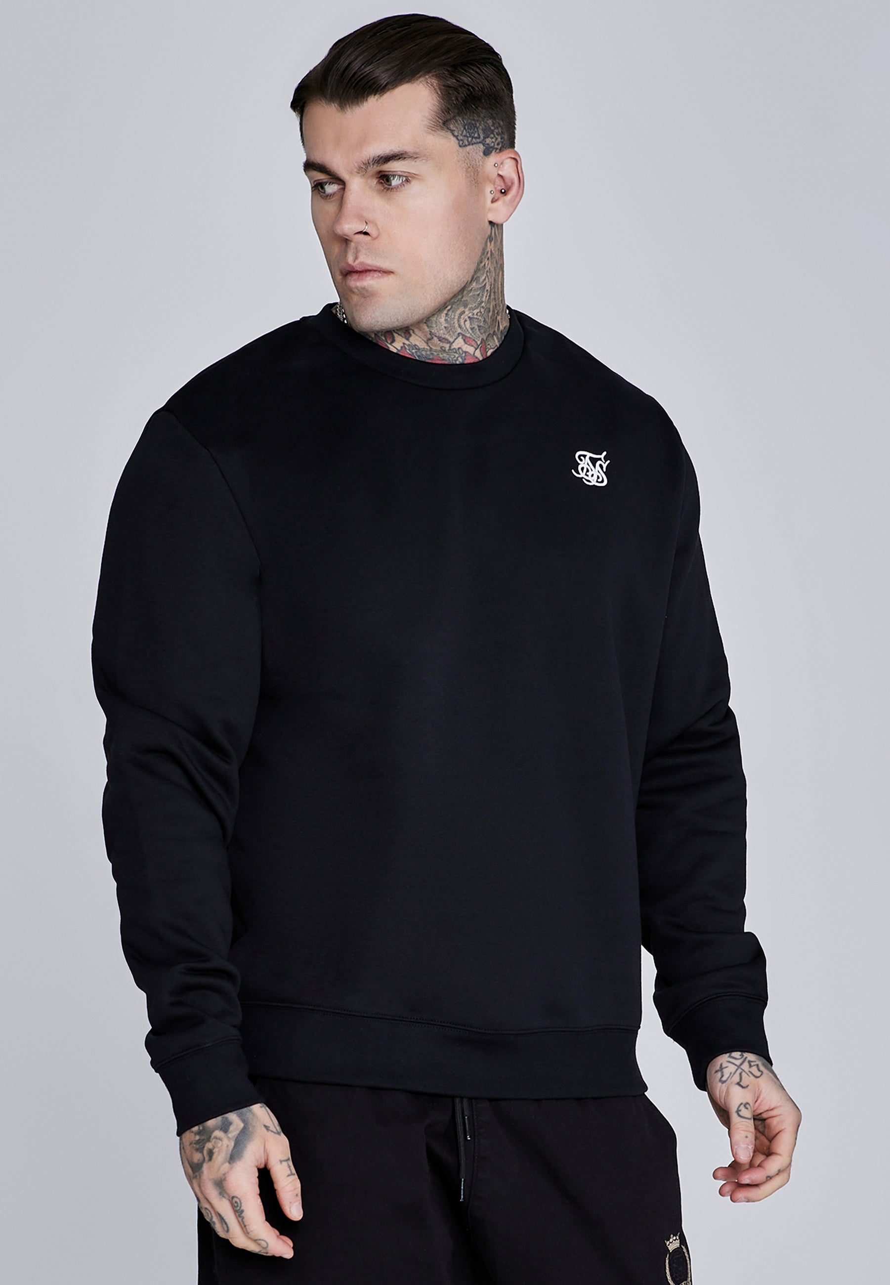 Maglione Essentials in nero Felpe SikSilk