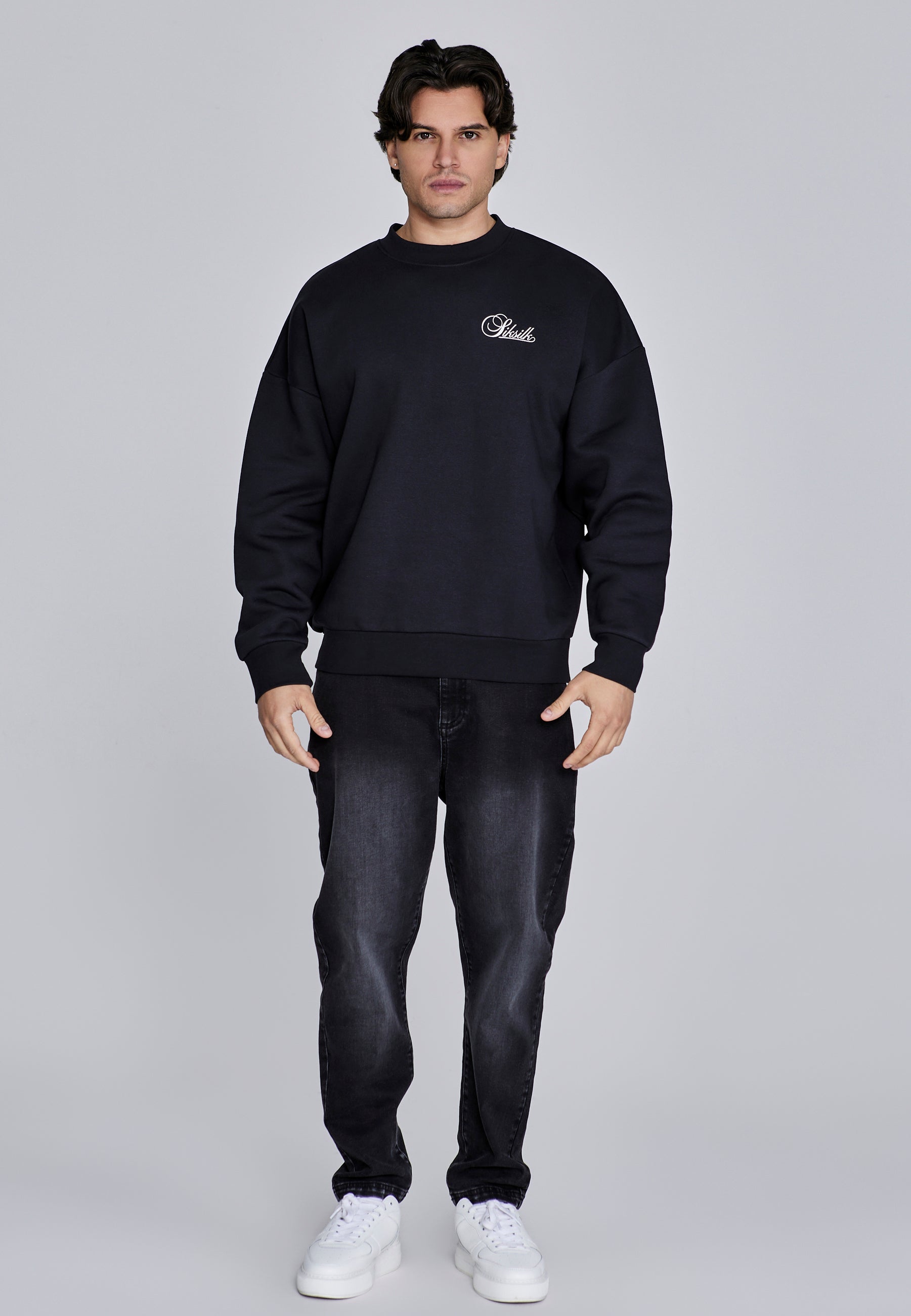 Maglione Essentials in nero Felpe SikSilk