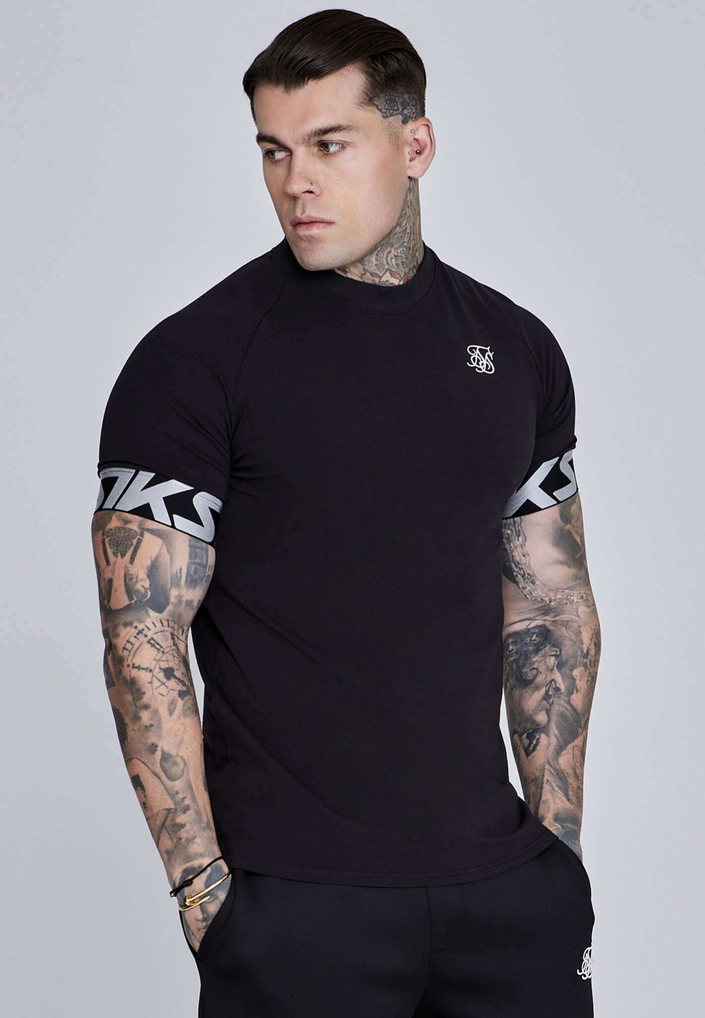 Maglietta Tech in nero Magliette SikSilk