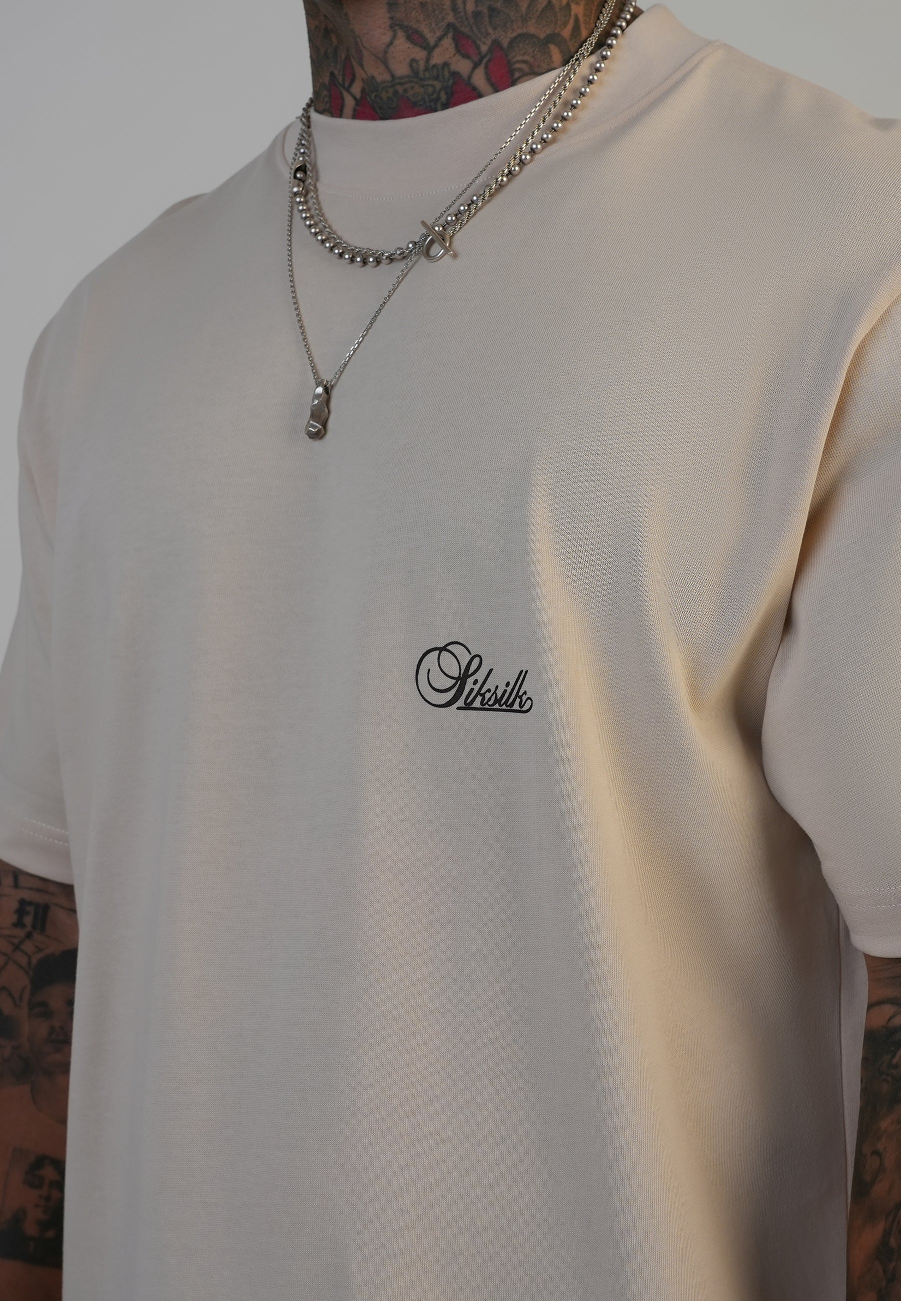 Maglietta oversize in ecru T-shirt SikSilk