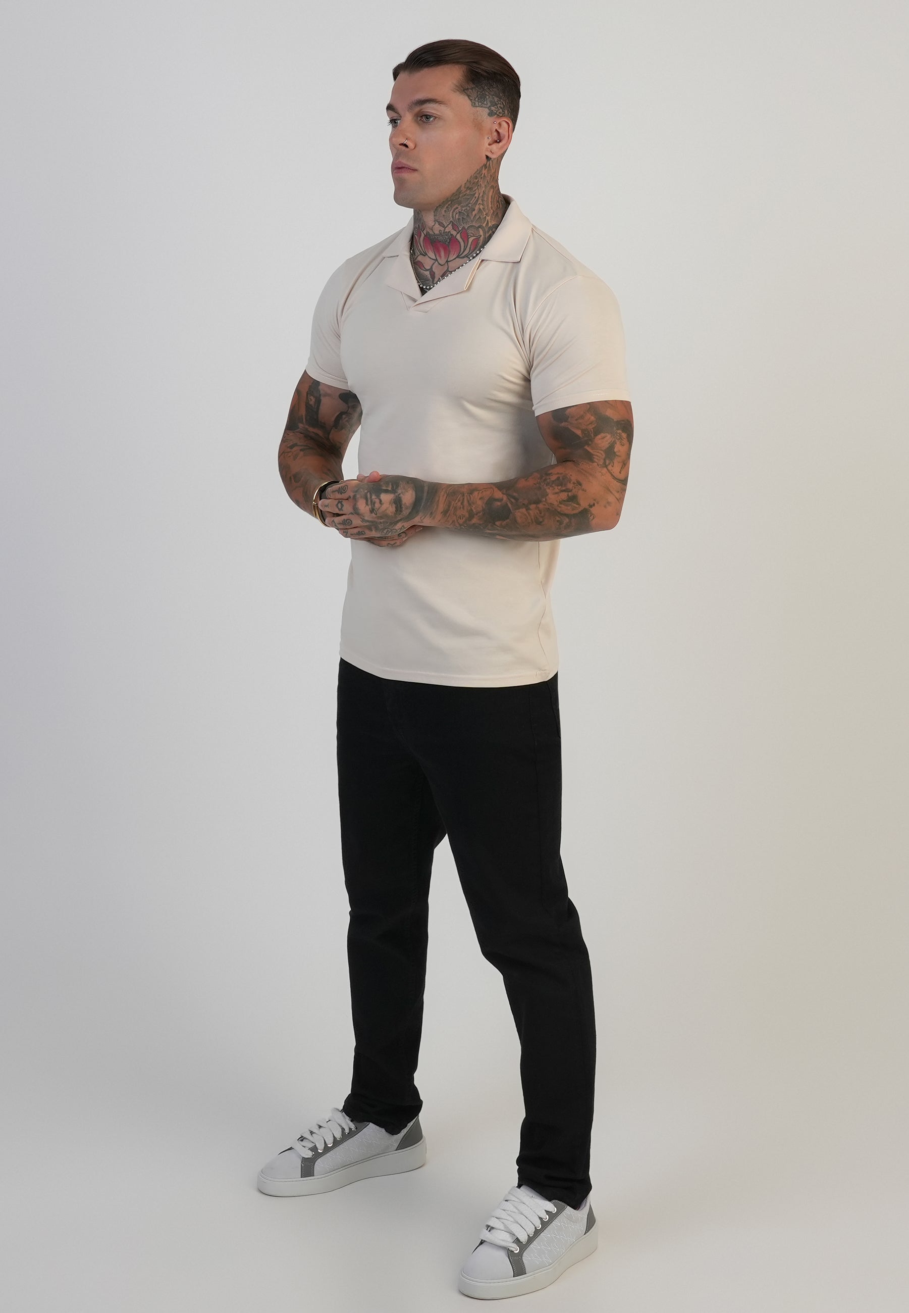 Polo Revere in ecru Magliette SikSilk