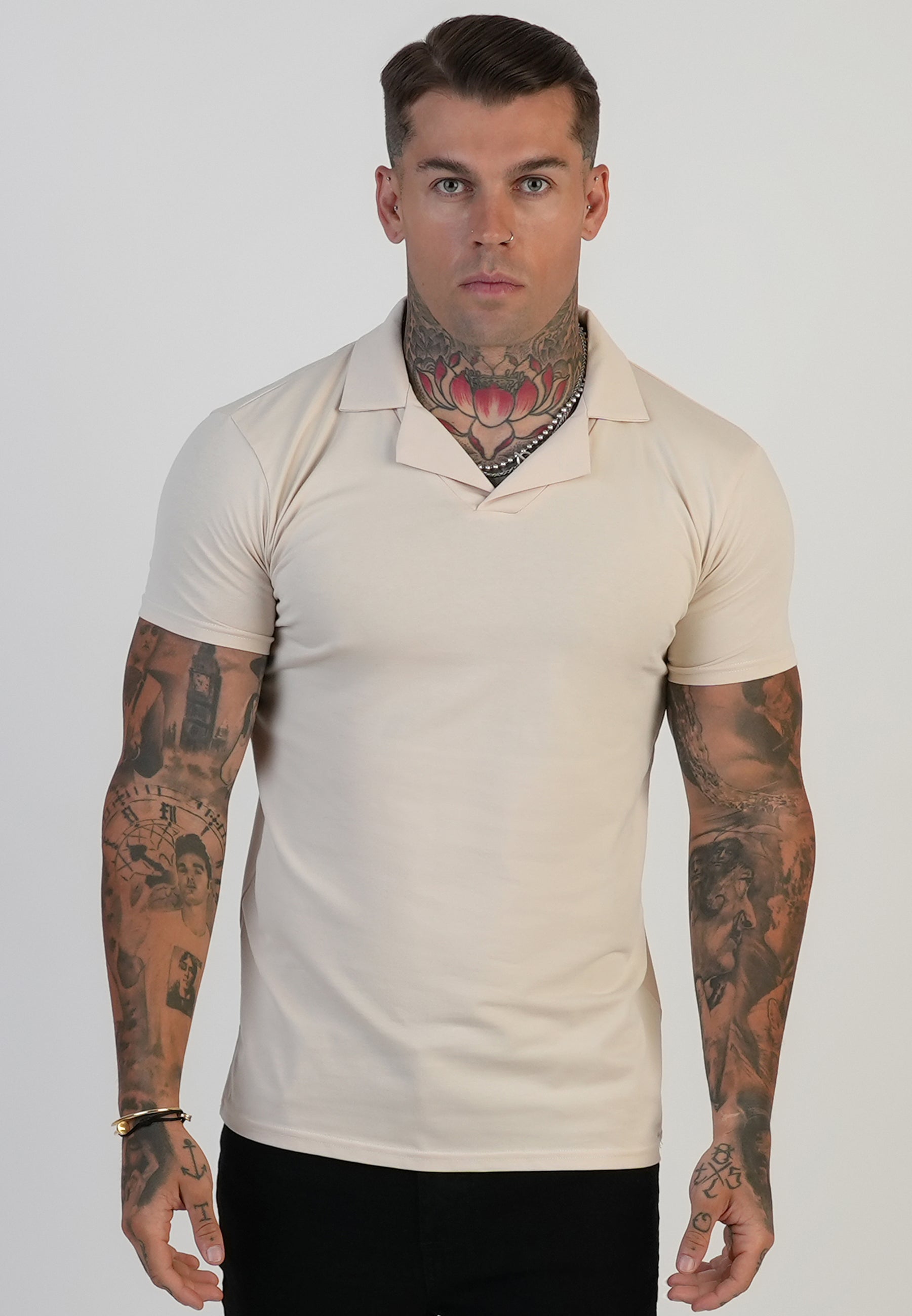 Polo Revere in ecru Magliette SikSilk