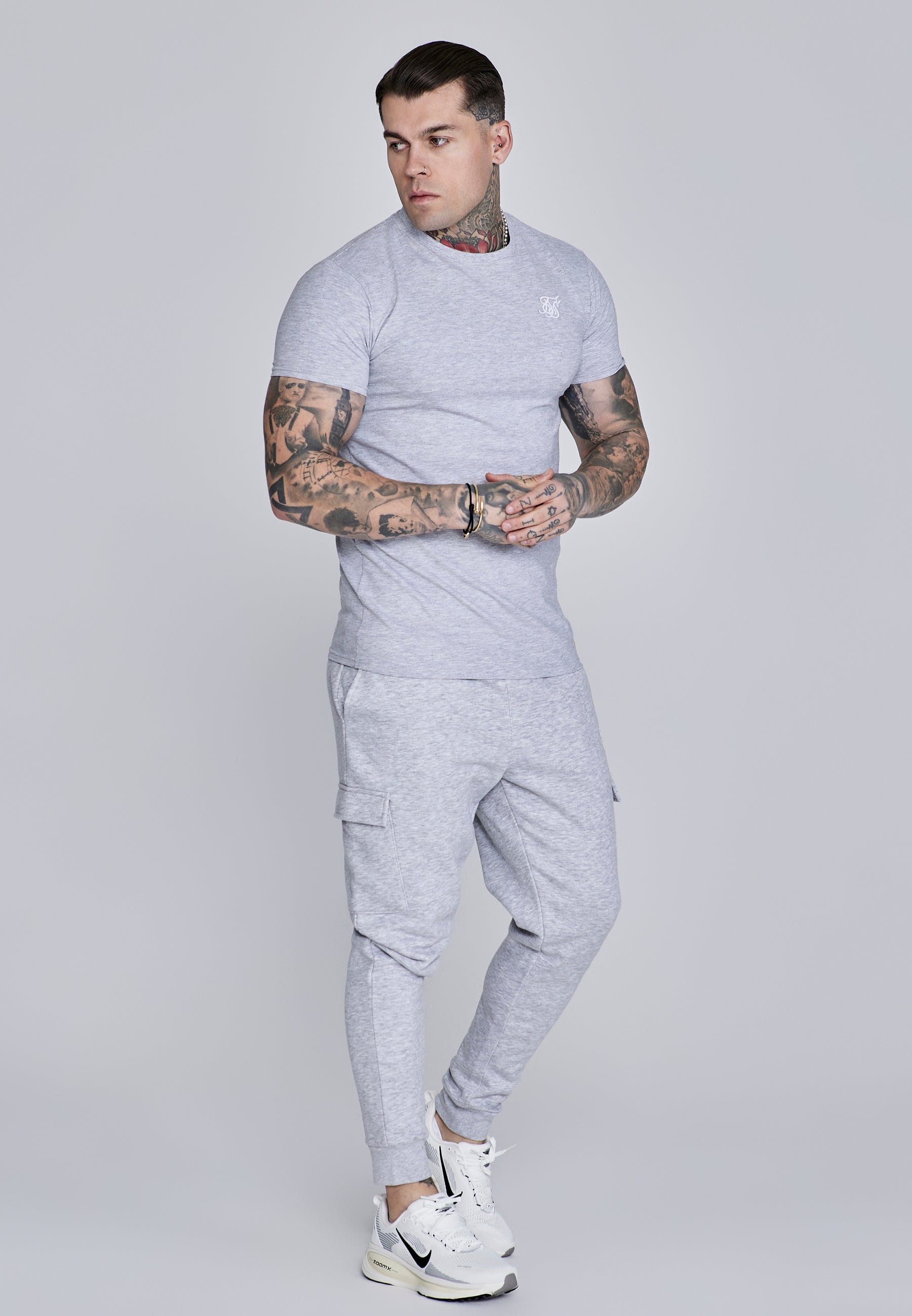 Maglietta Essentials in grigio marna Magliette SikSilk