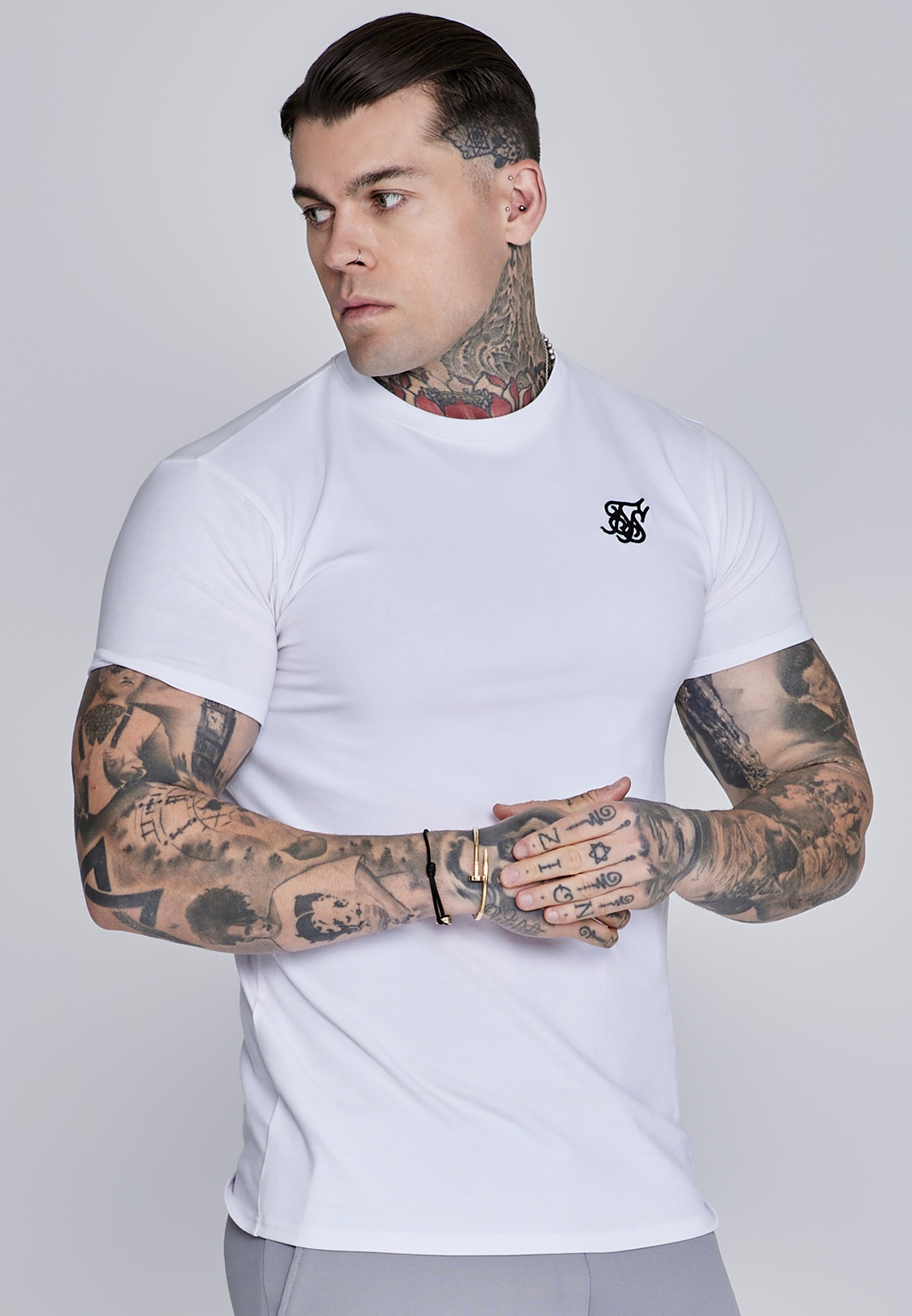 Maglietta Essentials in Bianco Magliette SikSilk