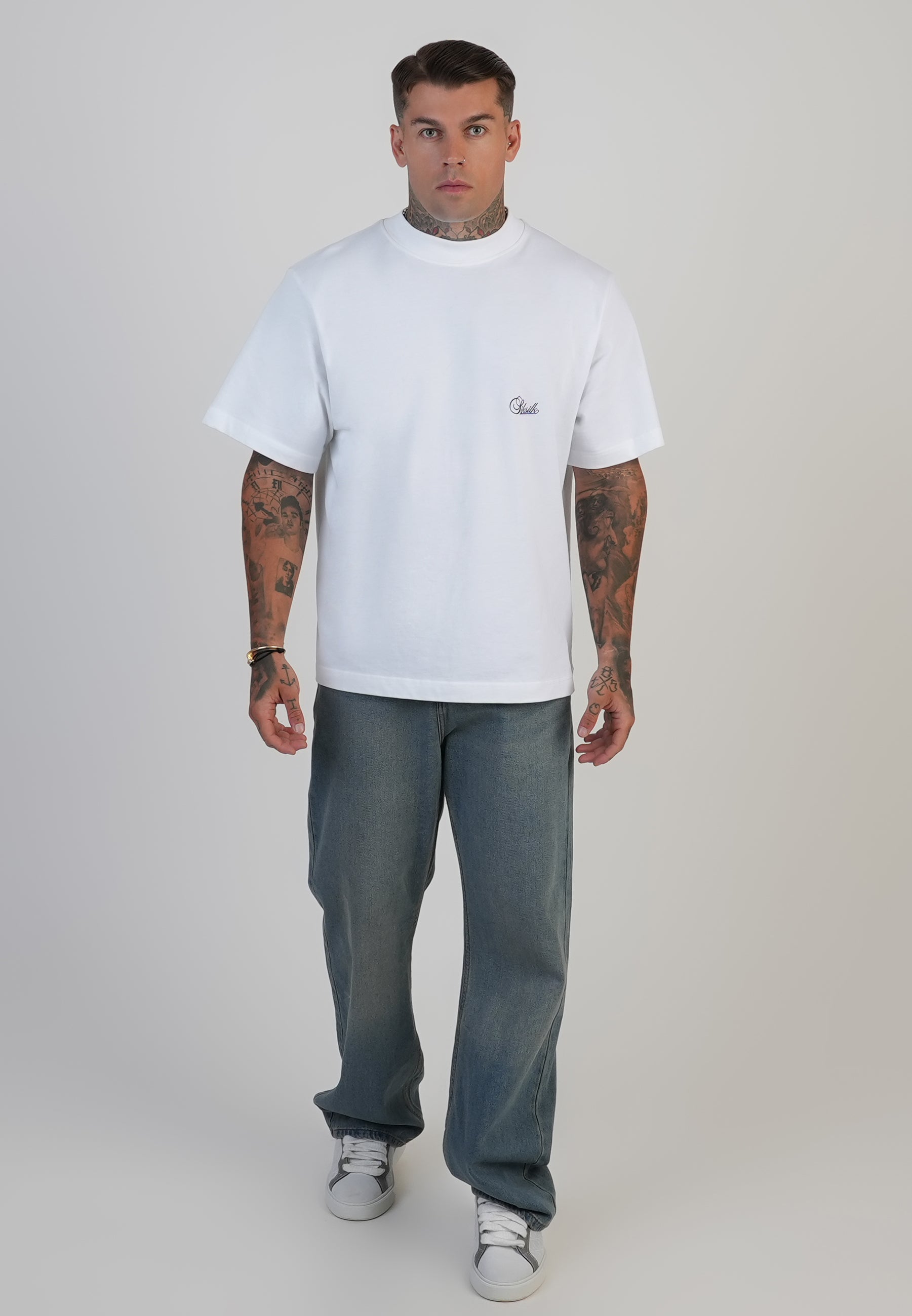 Jeans loose fit in blu vintage lavato SikSilk