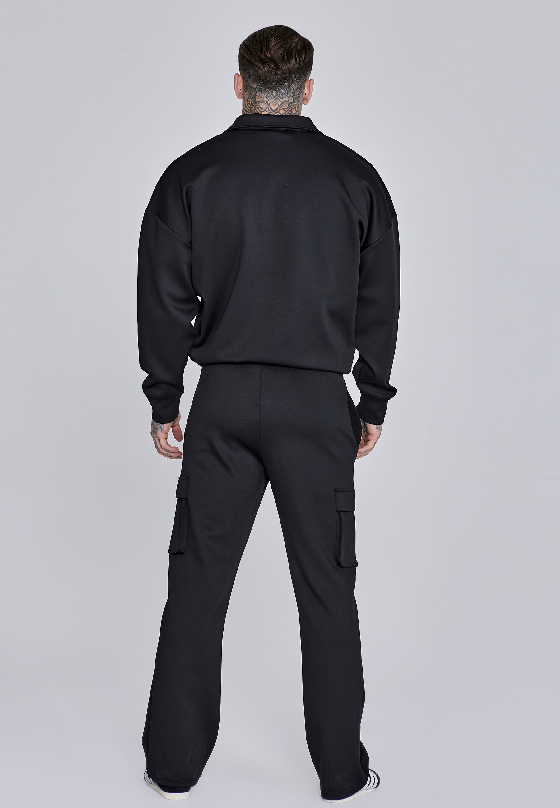 Maglione con zip Essentials in nero Felpe SikSilk