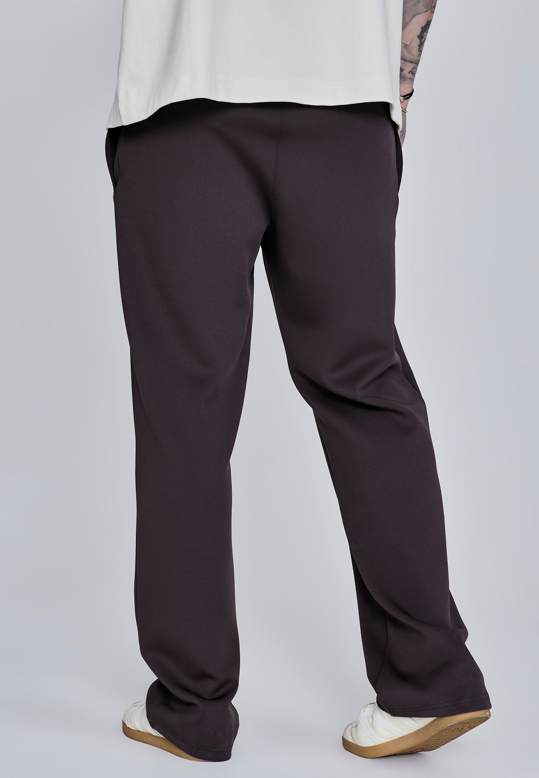 Pantaloni da corsa Essentials in poliestere in marrone Pantaloni SikSilk