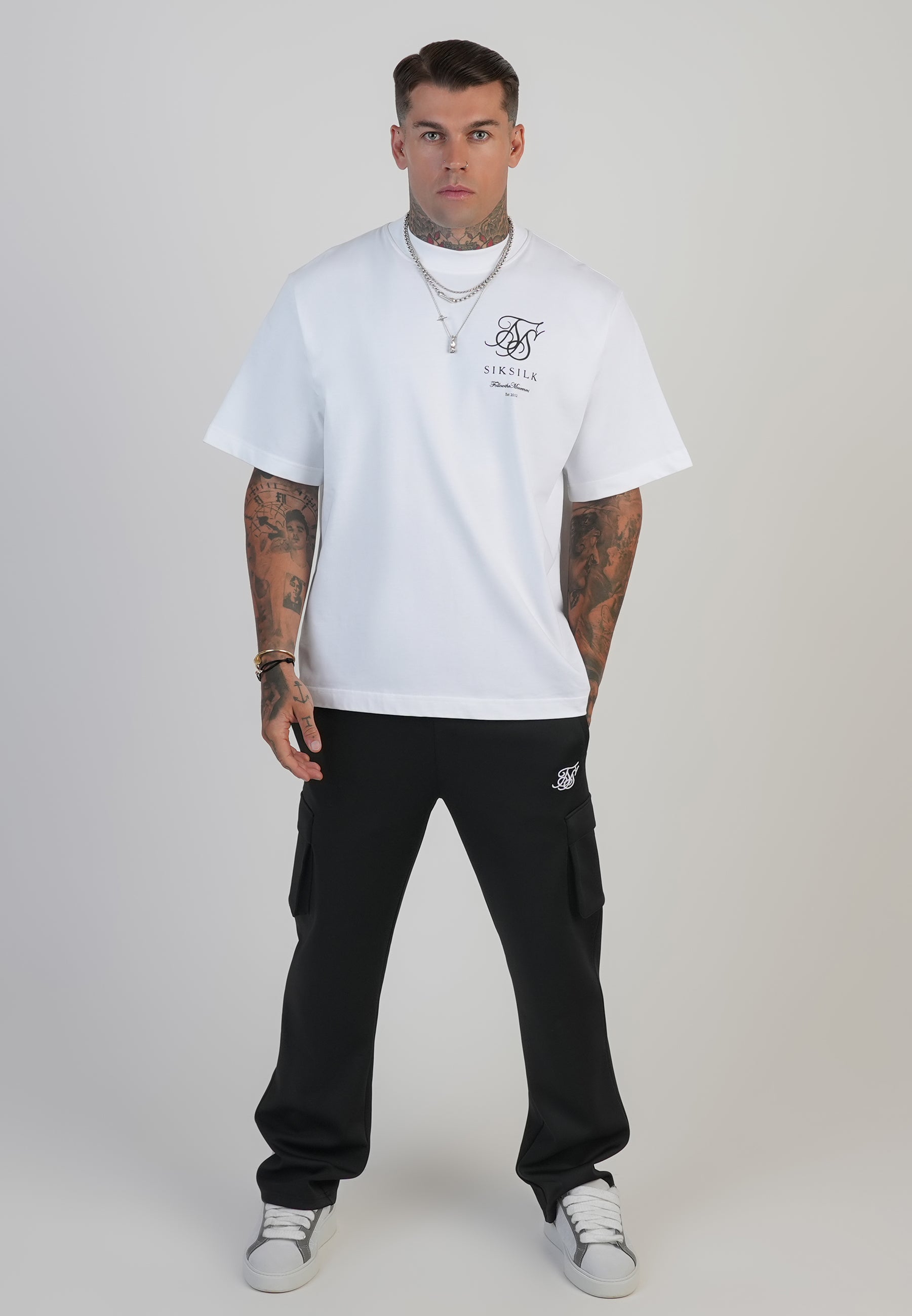 Maglietta Logo in Bianco Magliette SikSilk