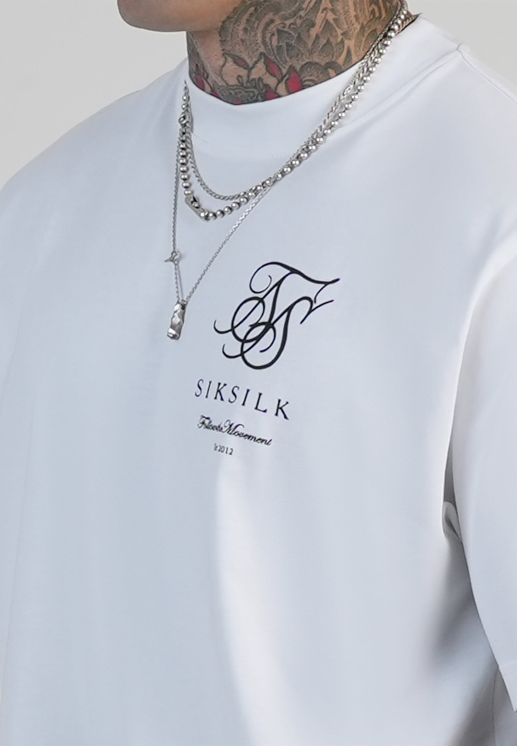 Maglietta Logo in Bianco Magliette SikSilk