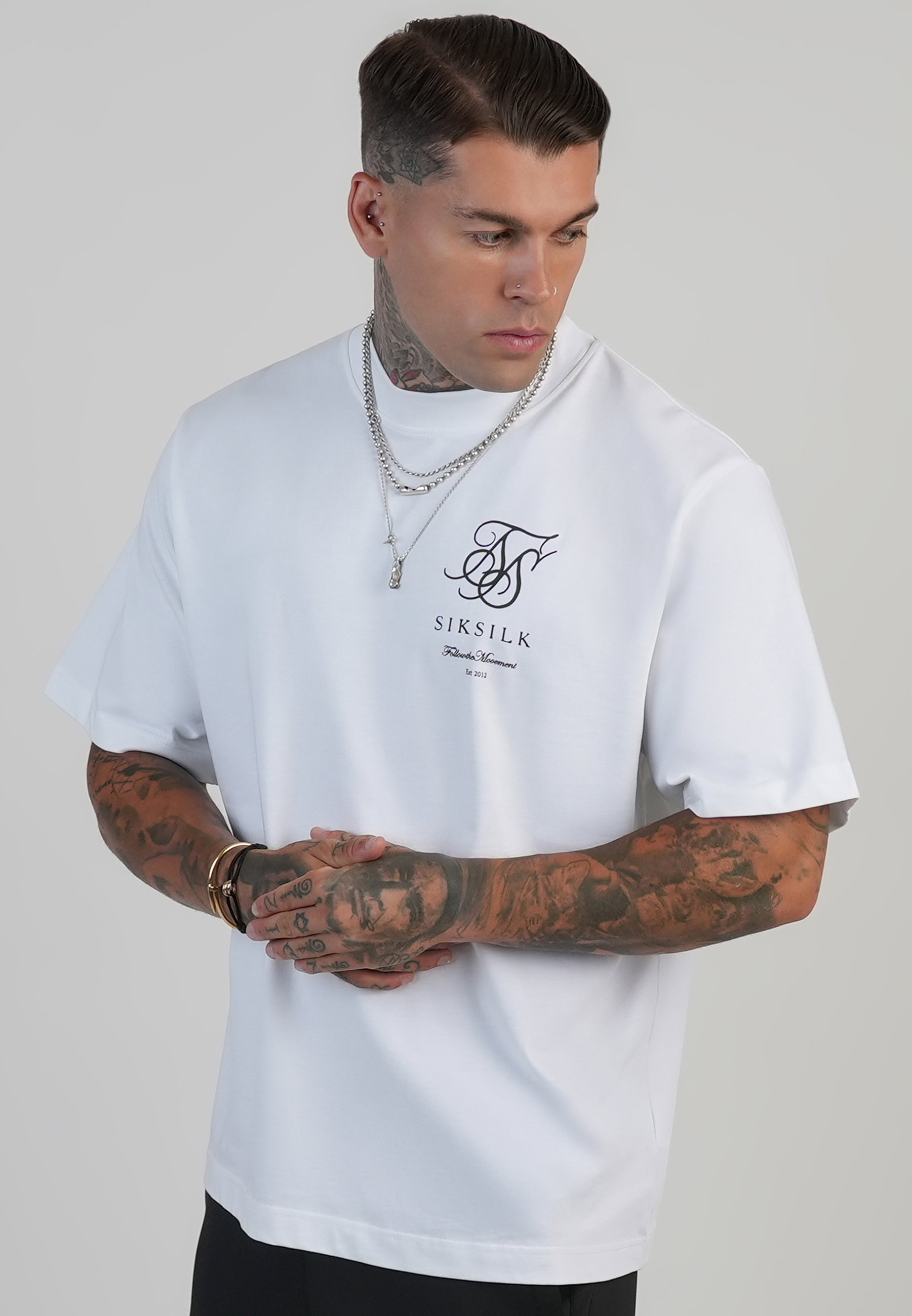 Maglietta Logo in Bianco Magliette SikSilk