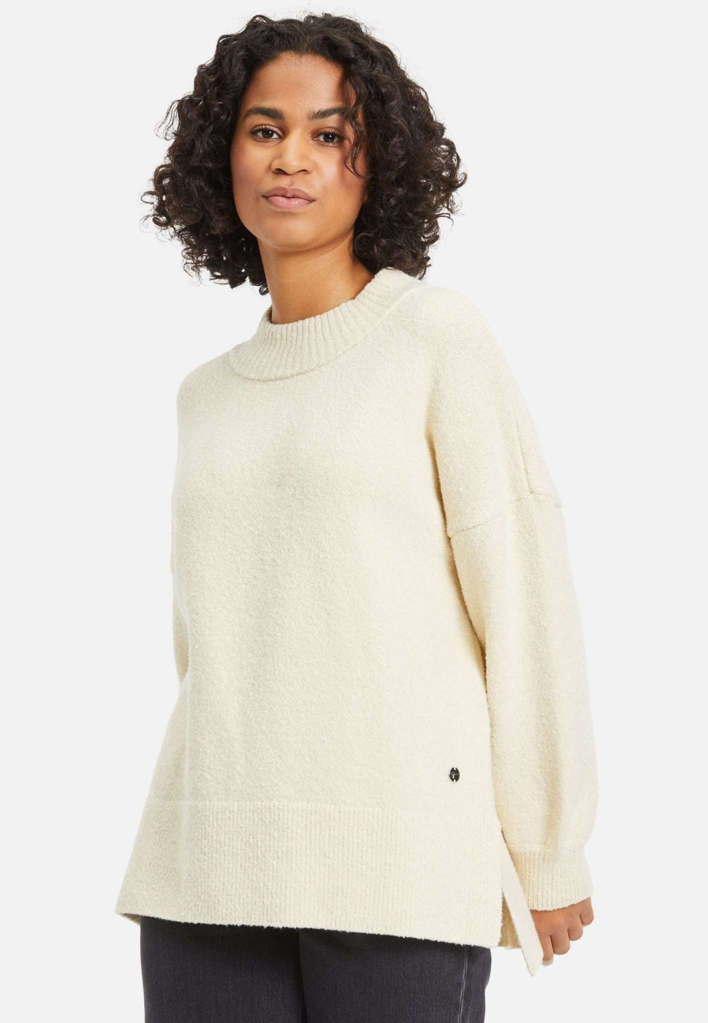 Maglione Barlt in maglia bouclé bianco antico Maglioni Tamaris   