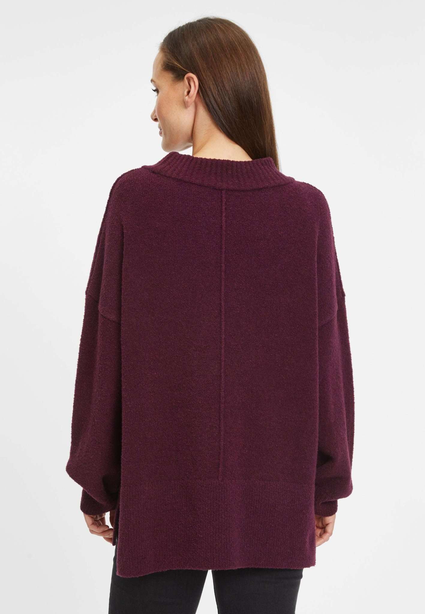 Maglione in maglia bouclé Barlt in vino d'uva Maglioni Tamaris   