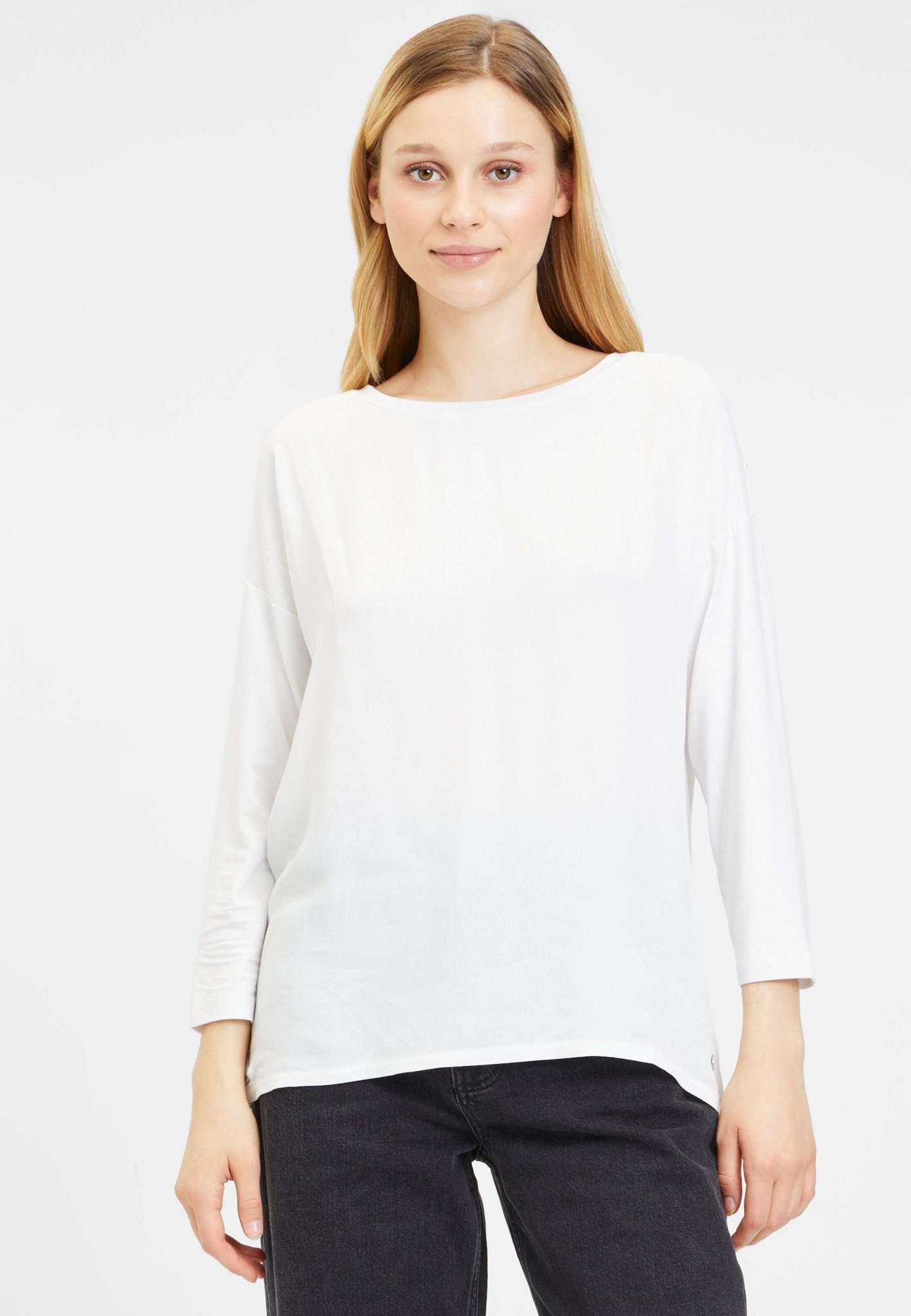 Burdur - Camicia a maniche lunghe in bianco brillante T-Shirt Tamaris   