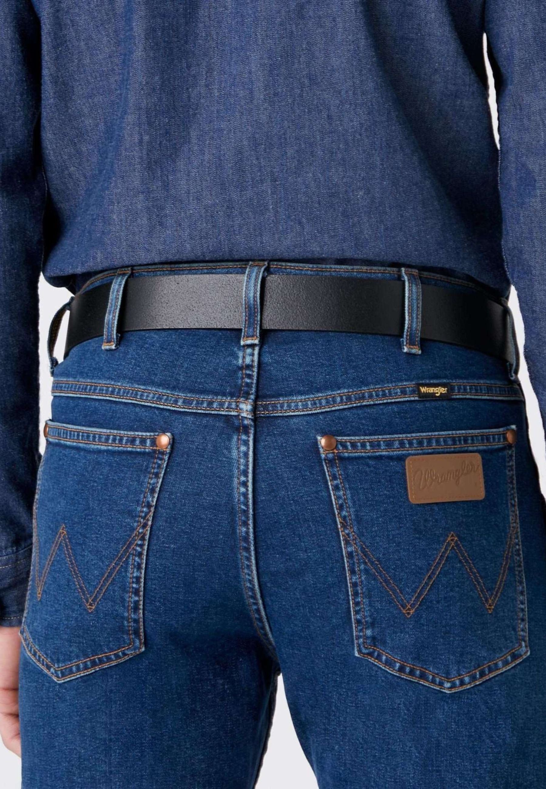 Cintura con passante in metallo in nero Cintura Wrangler