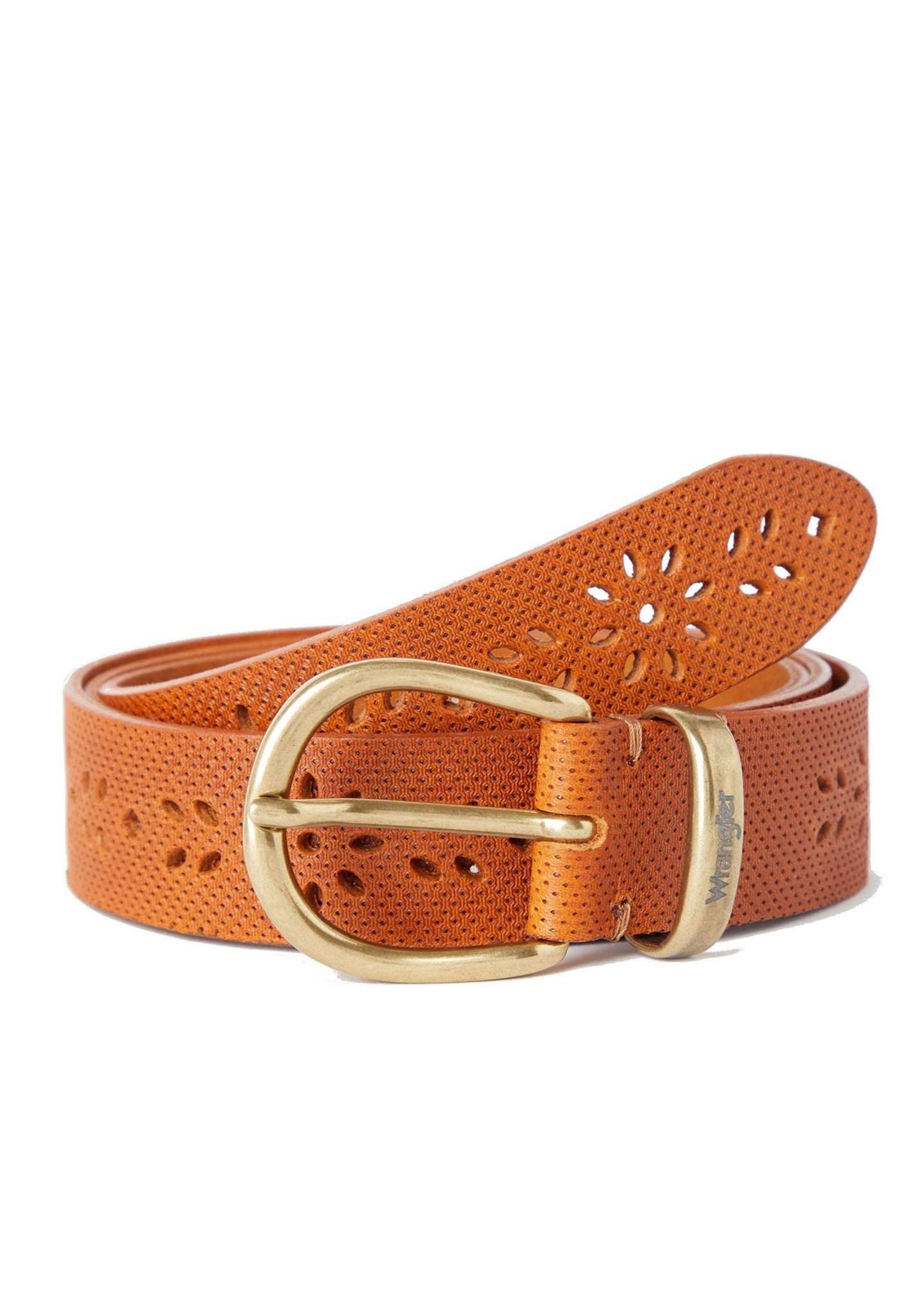 Cintura a fiori in Cognac Cintura Wrangler   