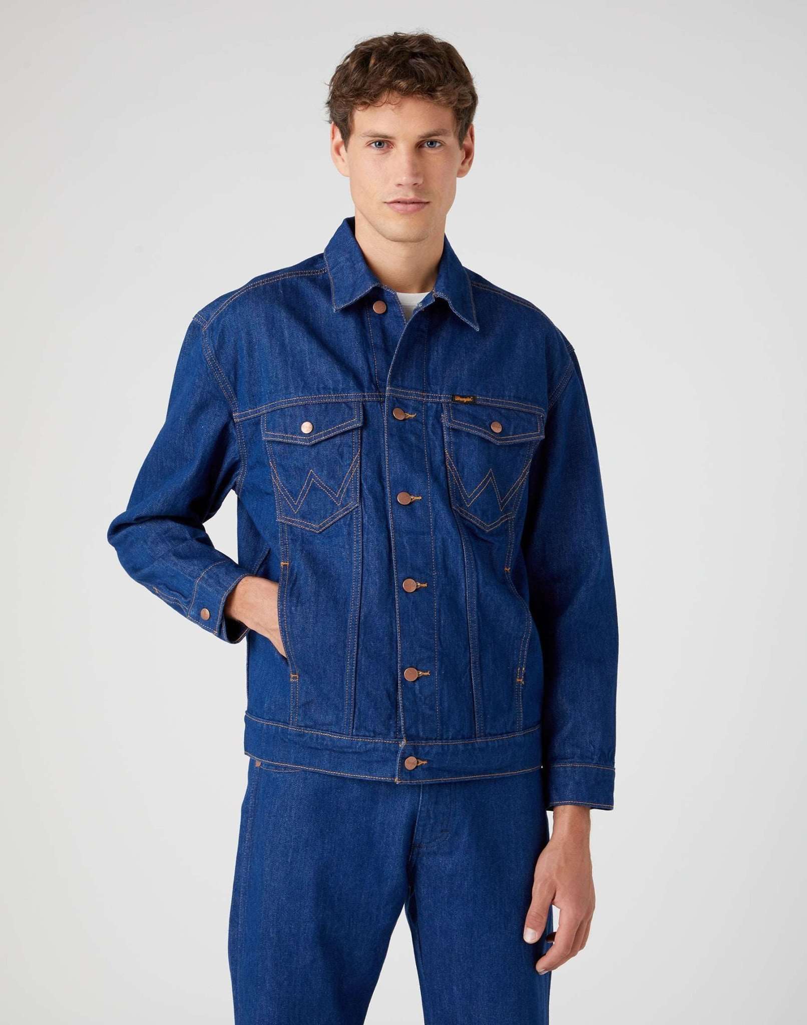 Giacca Anti Fit in Wrangler Blue Jackets Wrangler   