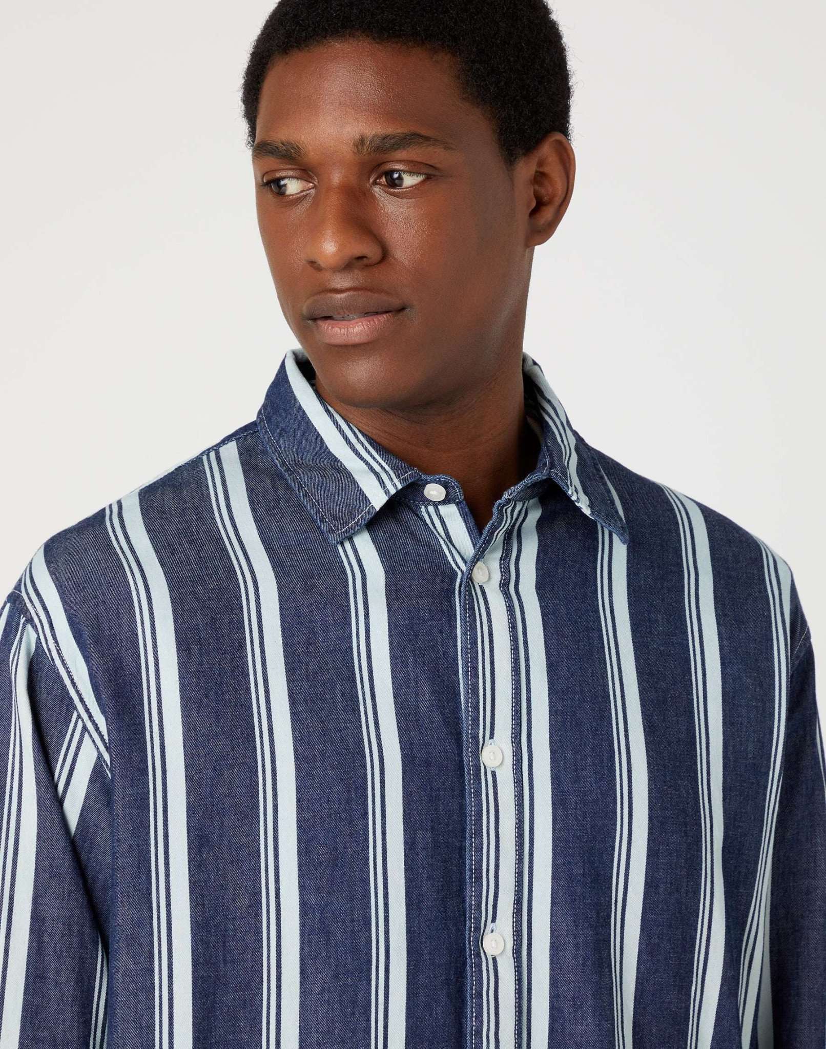 Camicia non tascabile in camicie Wrangler Navy   