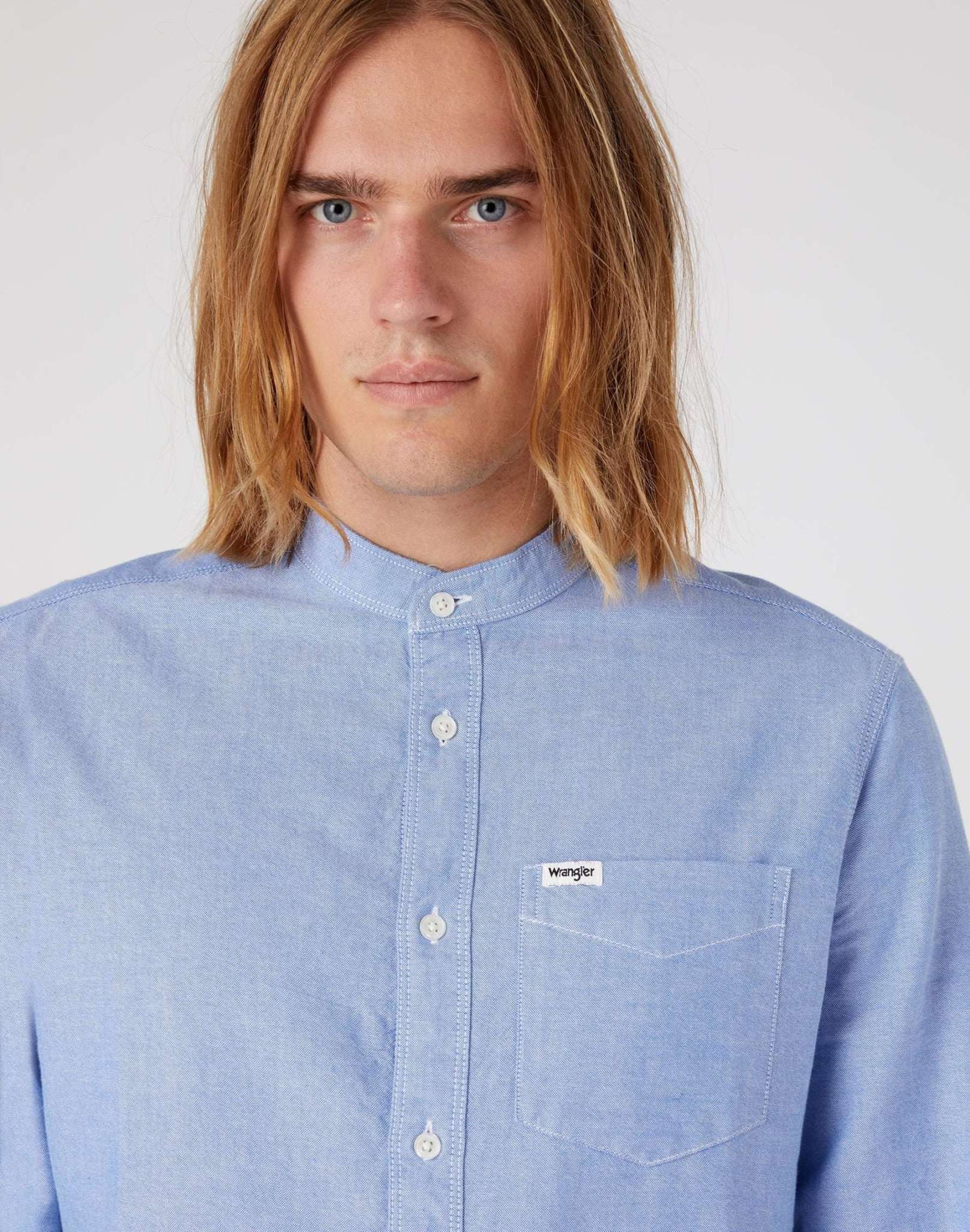 Camicia monotasche in Limoges Blue Camicie Wrangler   