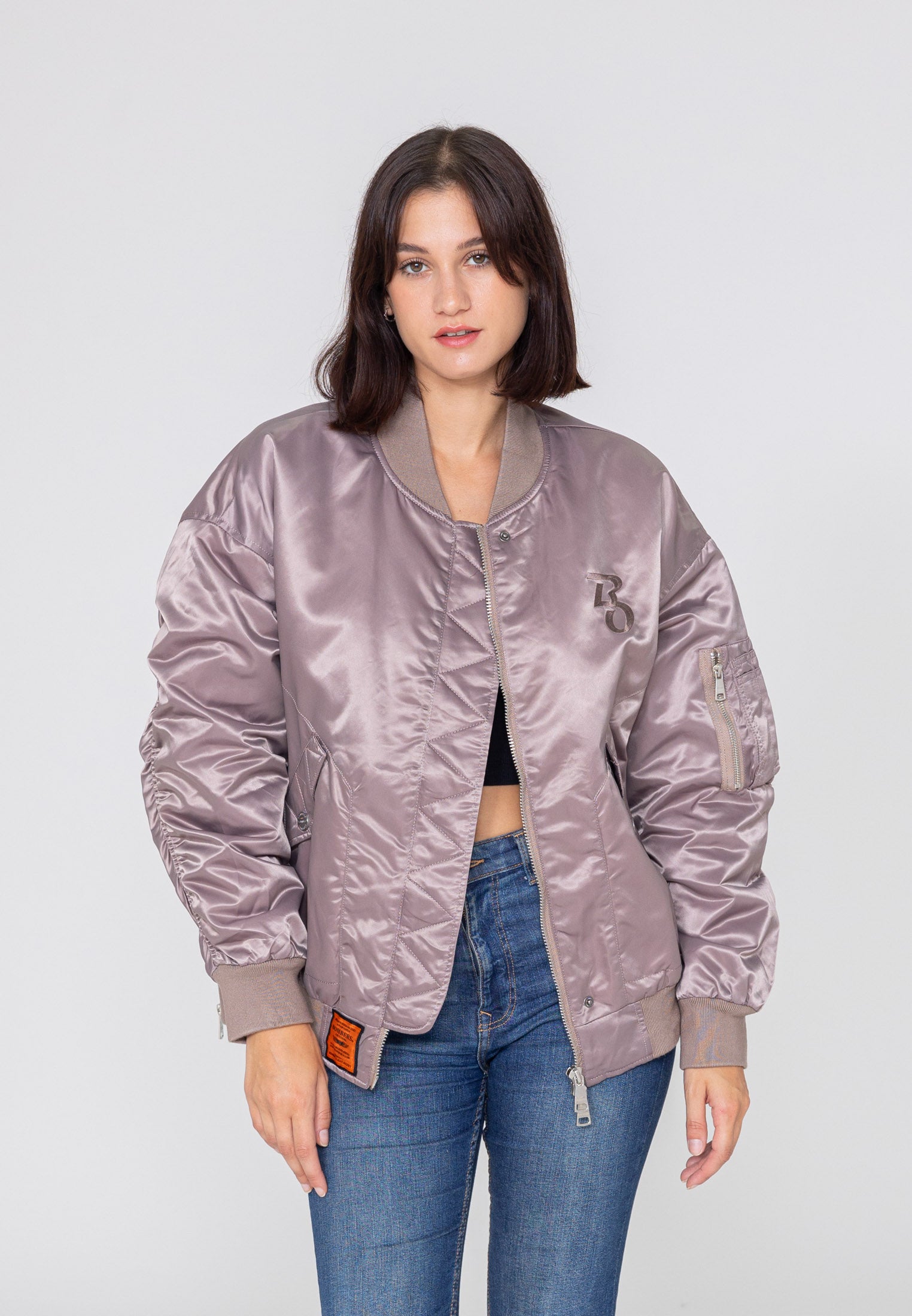 Giacca bomber Wavy U in rosa Bombers Original   