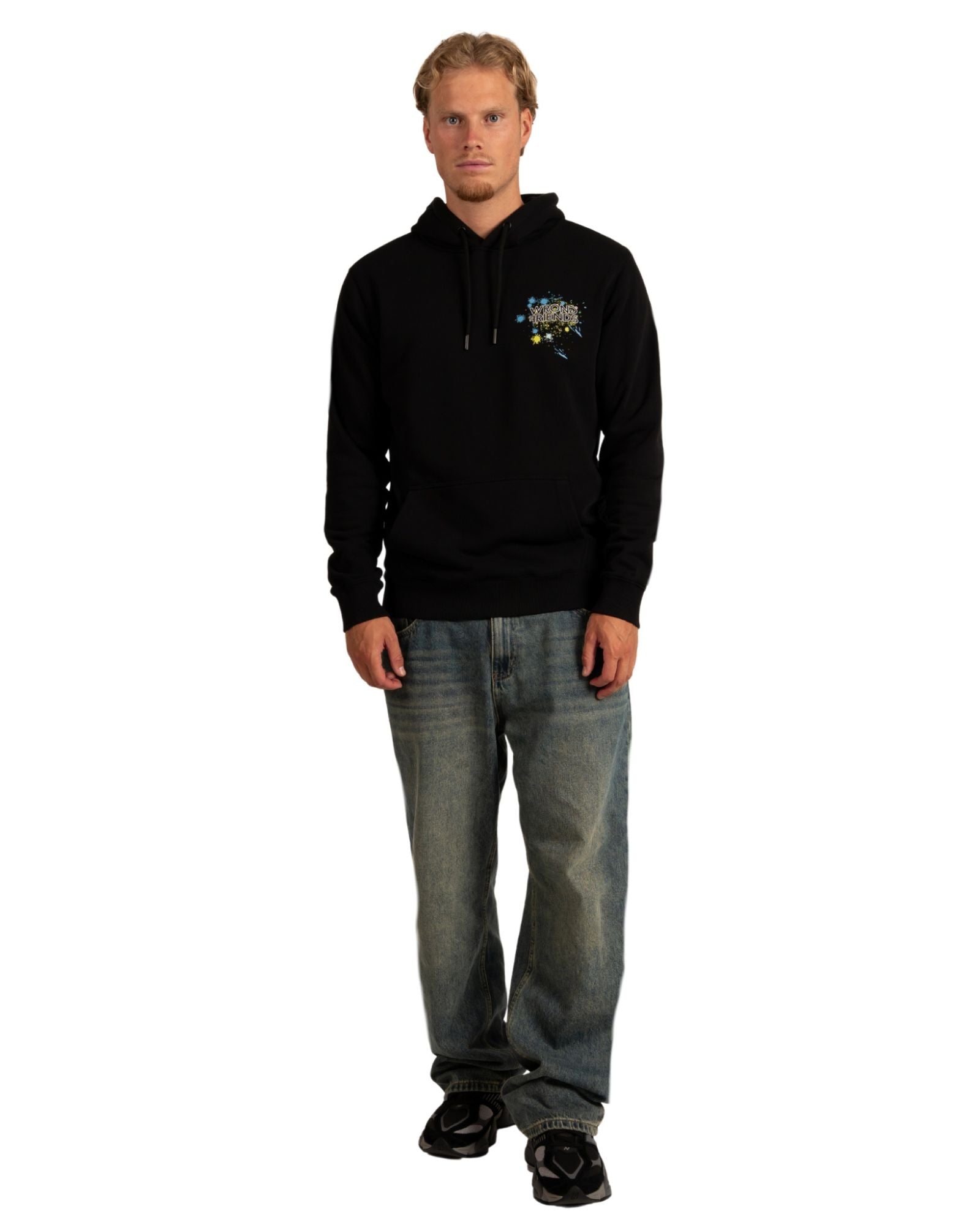 Felpa con cappuccio Hays in nero Felpa con cappuccio Wrong Friends