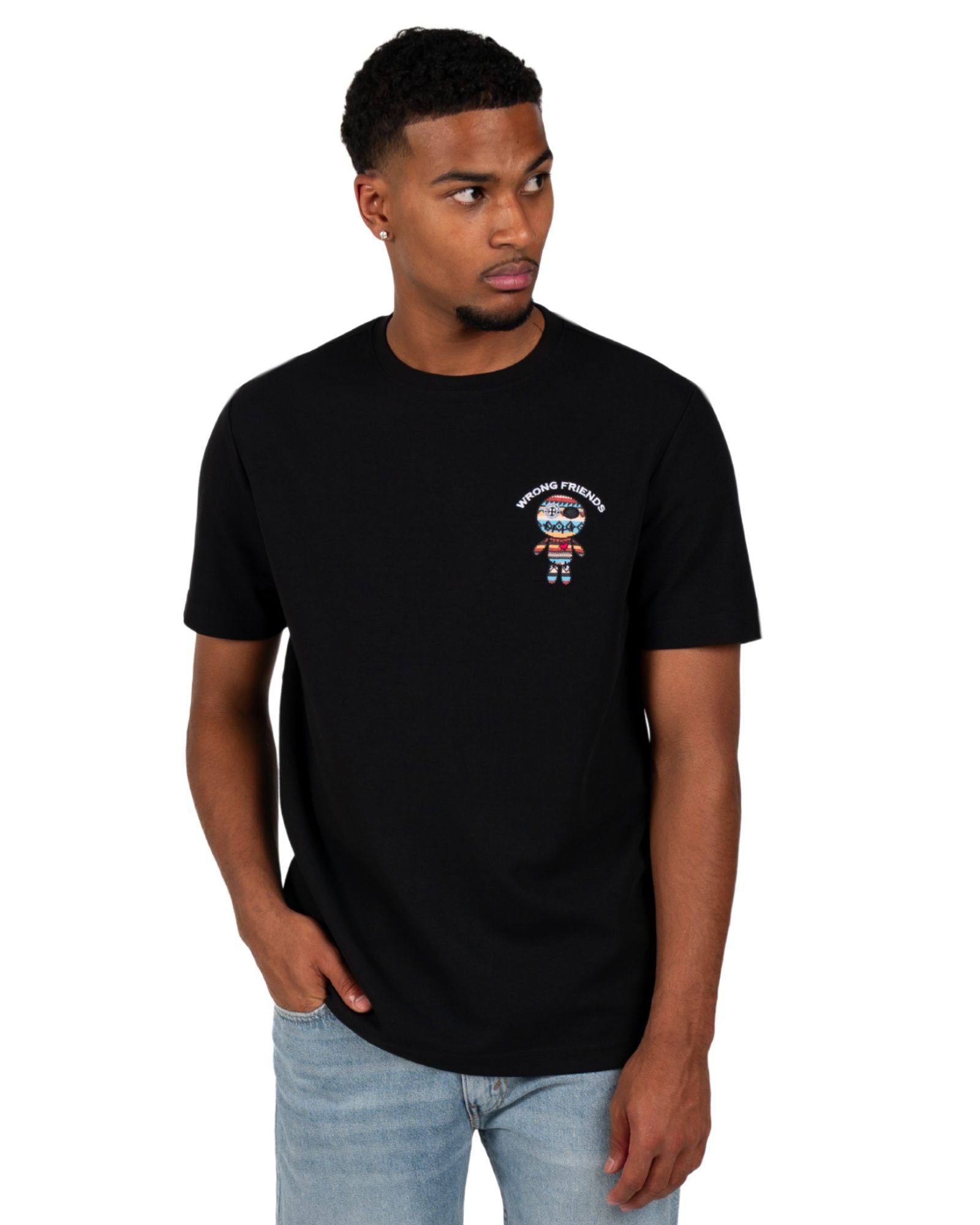 Maglietta San Benito in nero Magliette Wrong Friends