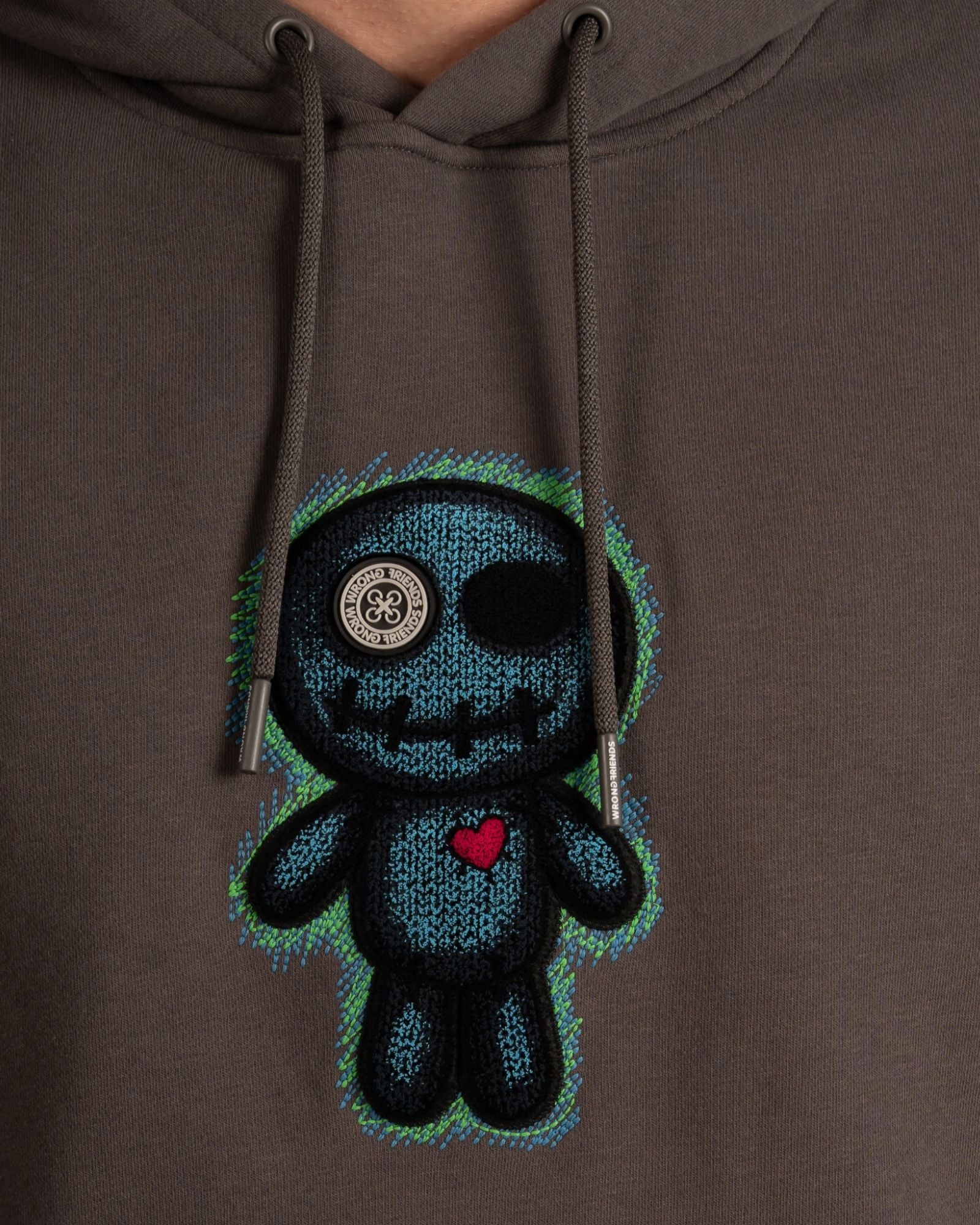 Felpa con cappuccio Williams in Grigio Felpa con cappuccio Wrong Friends