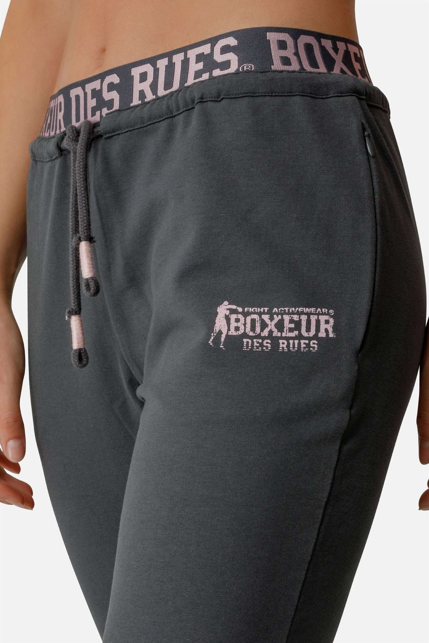 Pantaloni essenziali con logo in antracite Boxeur des Rues   