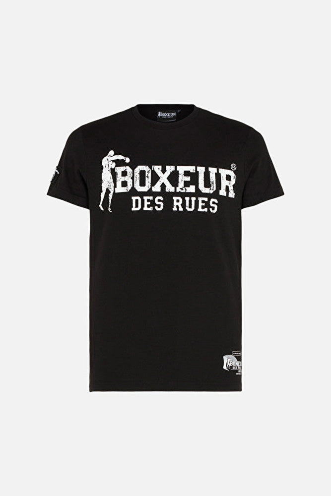 T-Shirt Boxeur Street 2 in Nero-Bianco Boxeur des Rues   