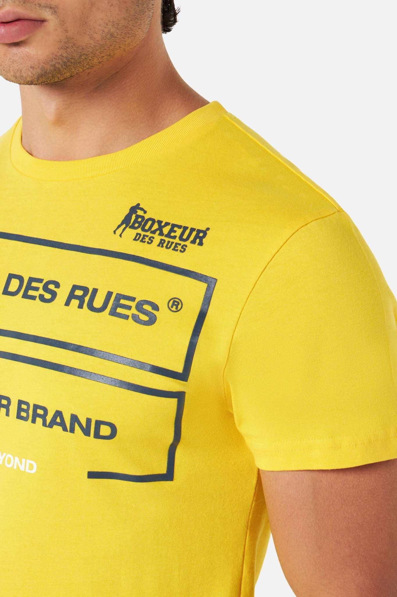 Maglietta girocollo in giallo T-Shirts Boxeur des Rues   