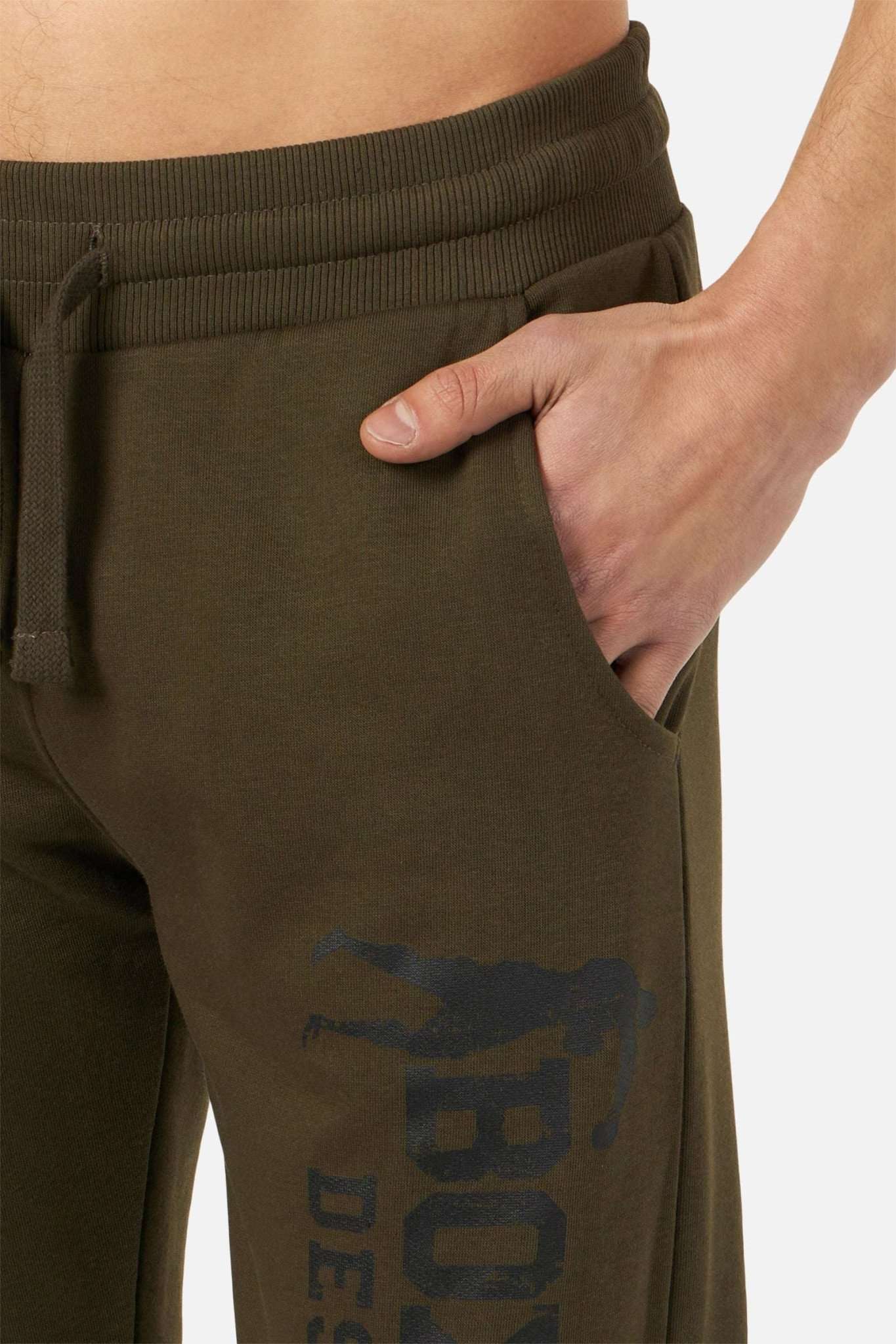 Pantalone felpato slim fit con logo in pantaloni dell'esercito Boxeur des Rues   