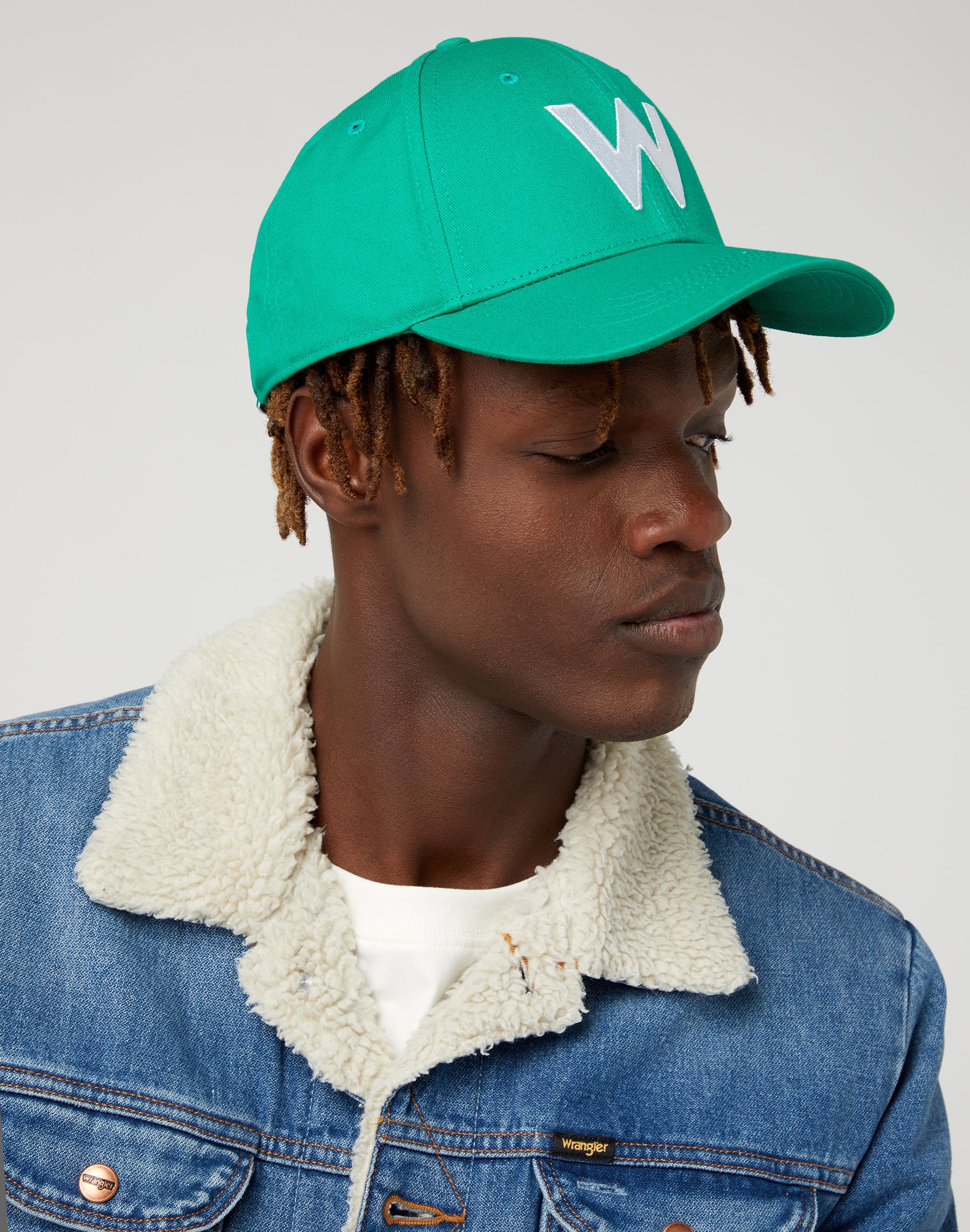 Cappello con logo W in verde folletto Cappelli Wrangler   