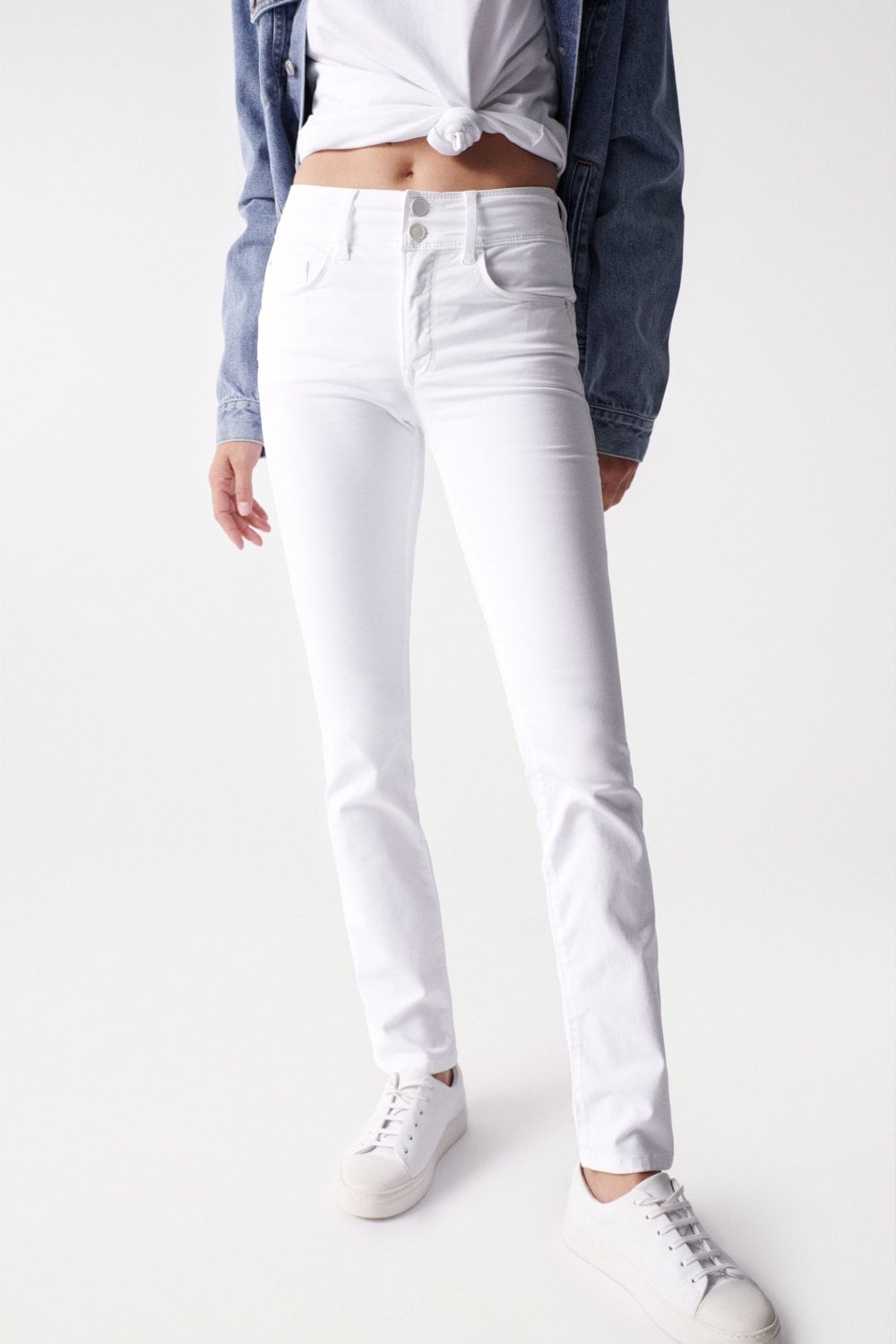 Secret Slim Push-In in jeans bianchi Salsa Jeans   